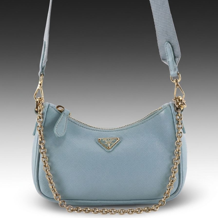 Prada Mini Hobo Bag in Saffiano Leather