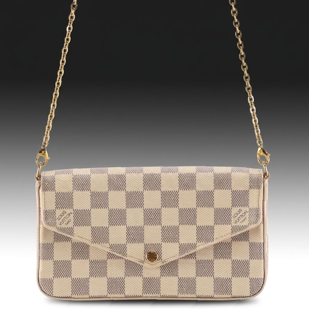 Louis Vuitton Pochette Félicie in Damier Azur Canvas with Inserts