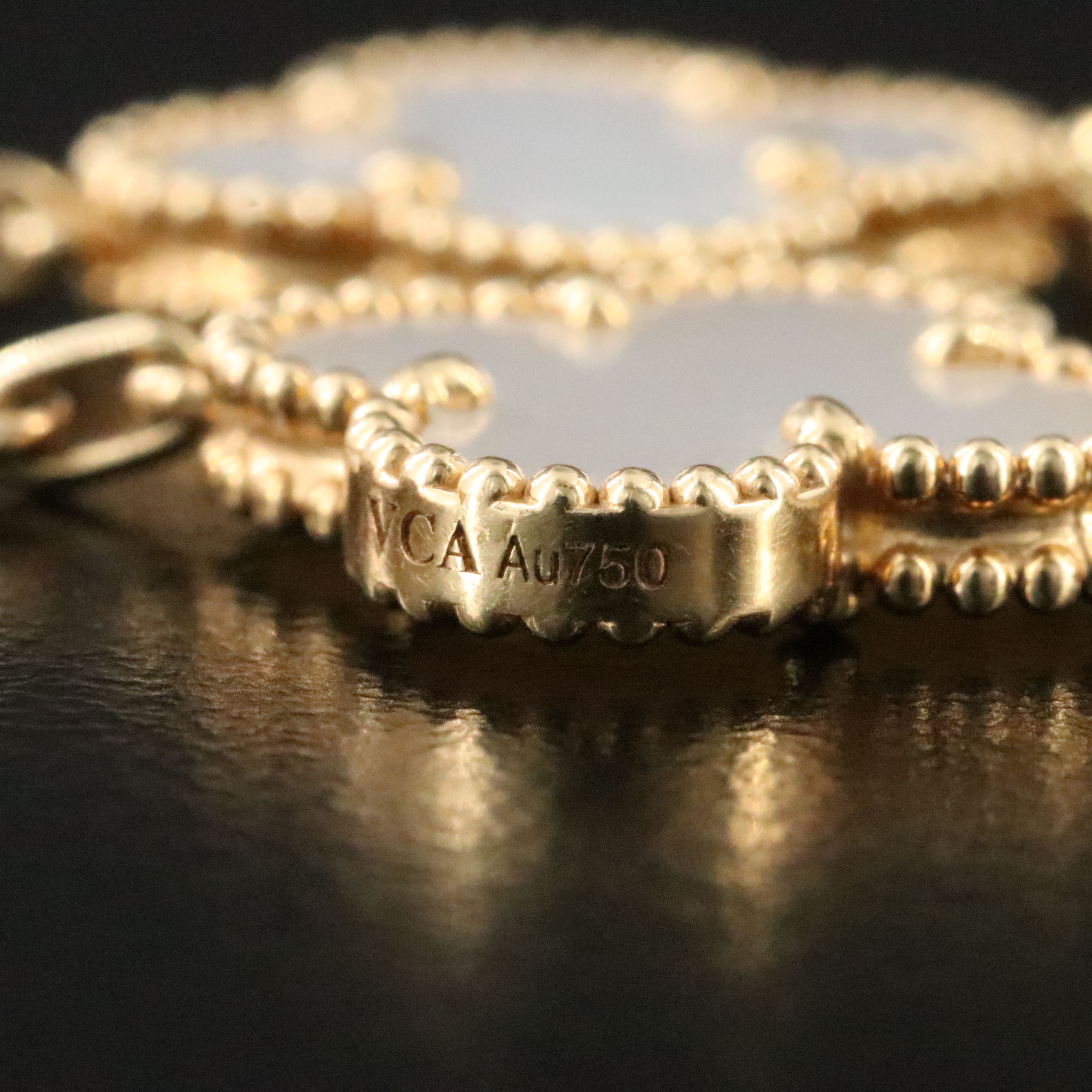 Van Cleef & Arpels Vintage Alhambra 18K Mother-of-Pearl Bracelet