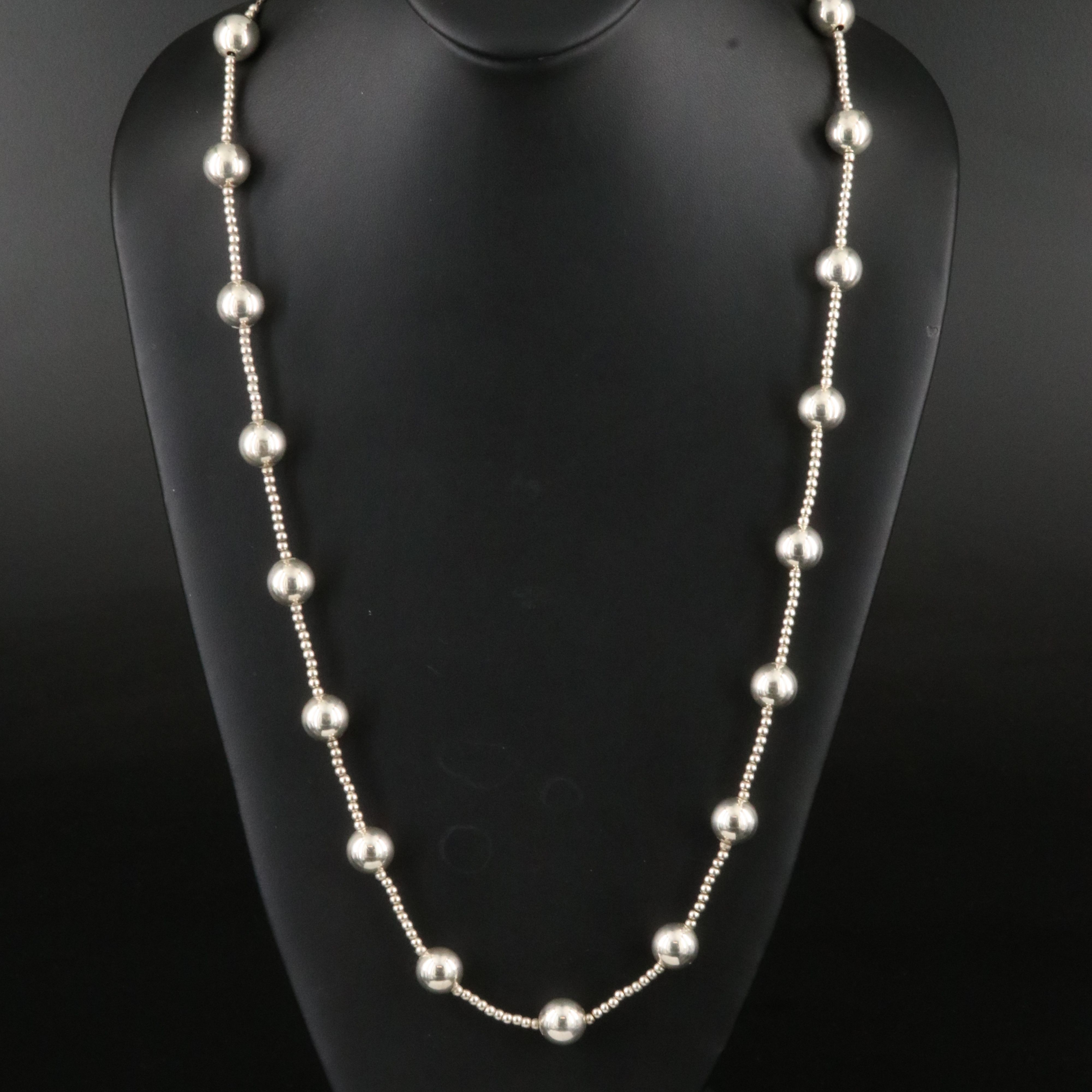 Tiffany & Co. HardWear Sterling Ball Bead Station Necklace