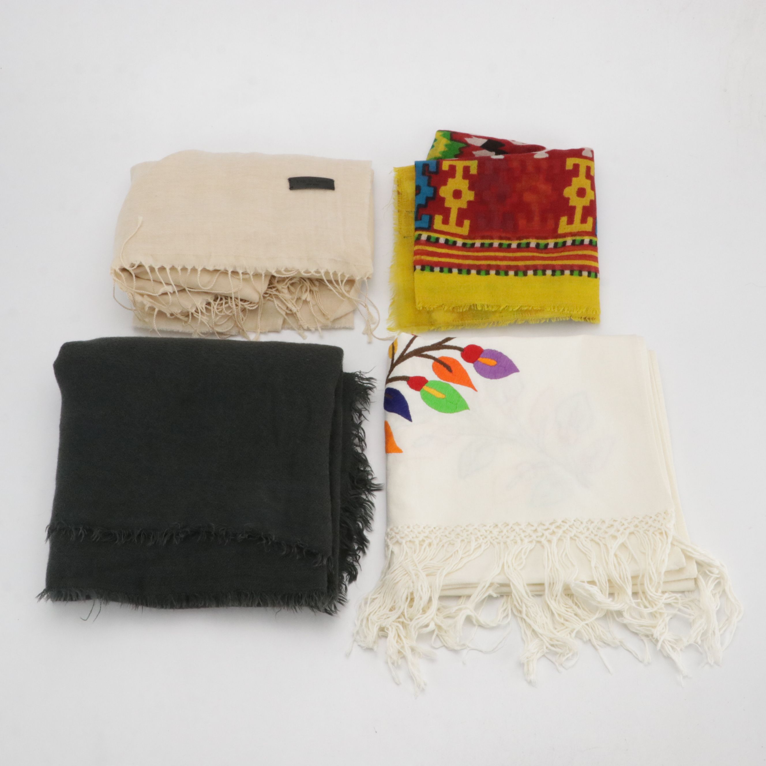 Donna Salyers Red Faux Fur Mittens, Rag & Bone Cotton Shawl, and More