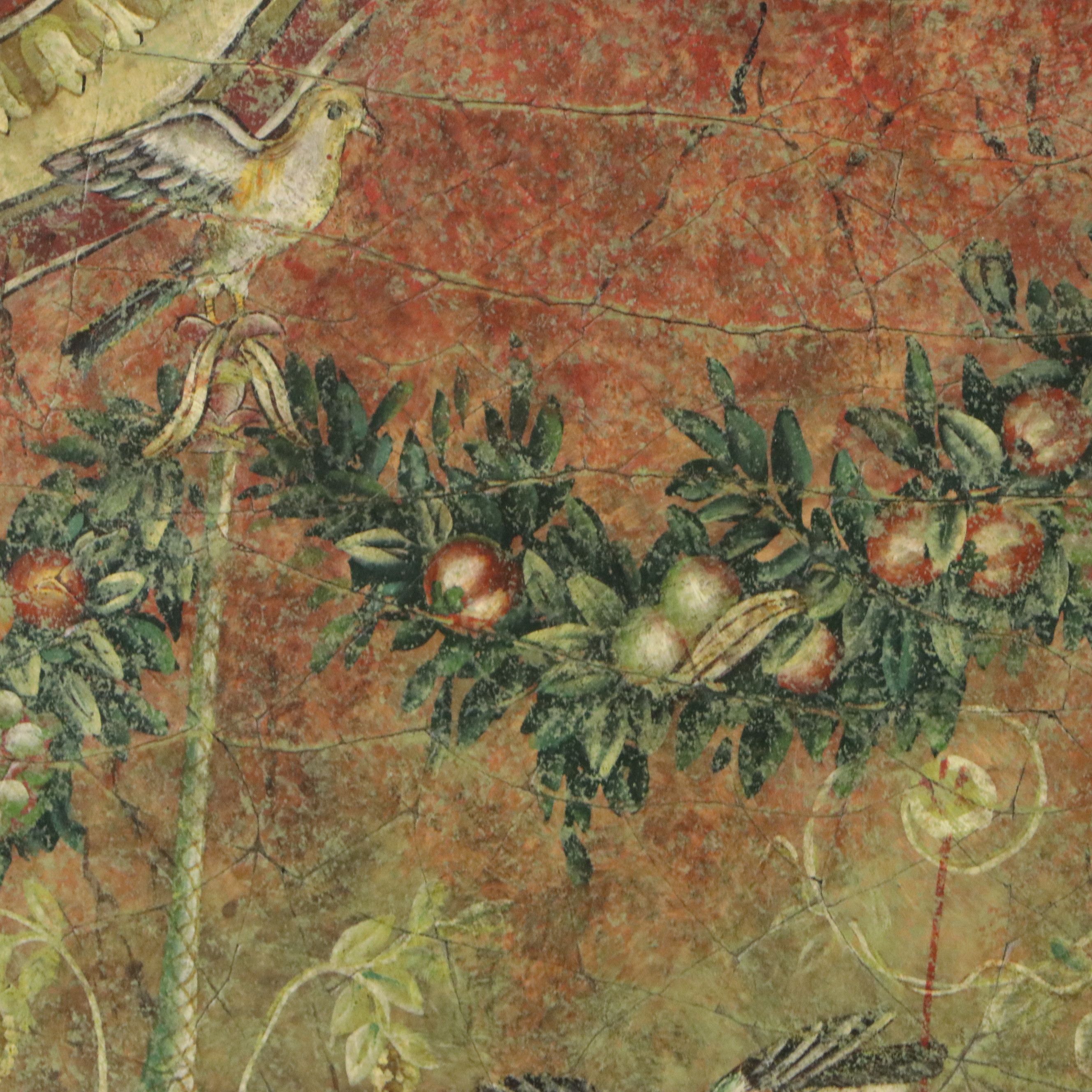 Hand-Painted Decorative Tray with Traditional Spanish Motifs, Late 20th Century