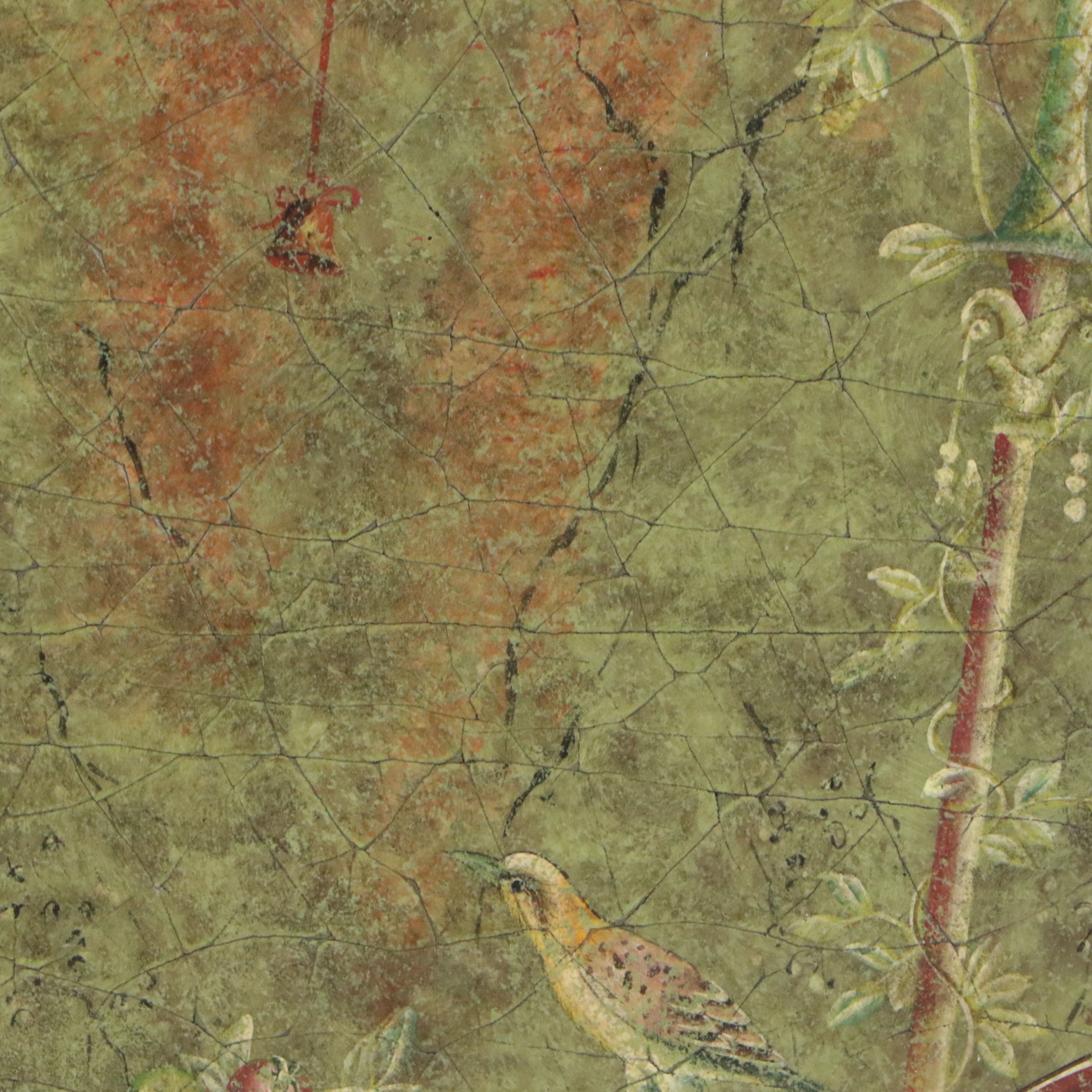 Hand-Painted Decorative Tray with Traditional Spanish Motifs, Late 20th Century