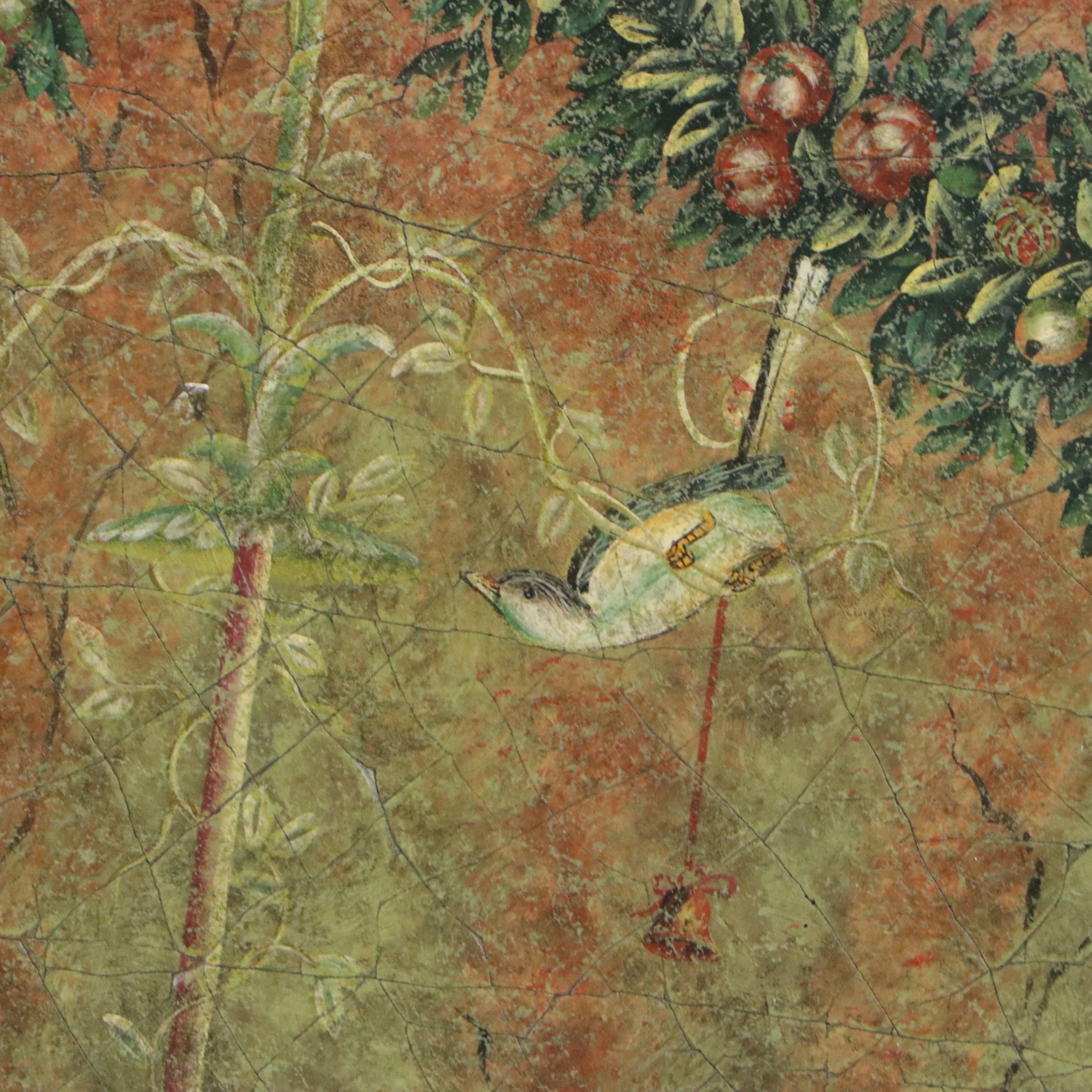 Hand-Painted Decorative Tray with Traditional Spanish Motifs, Late 20th Century