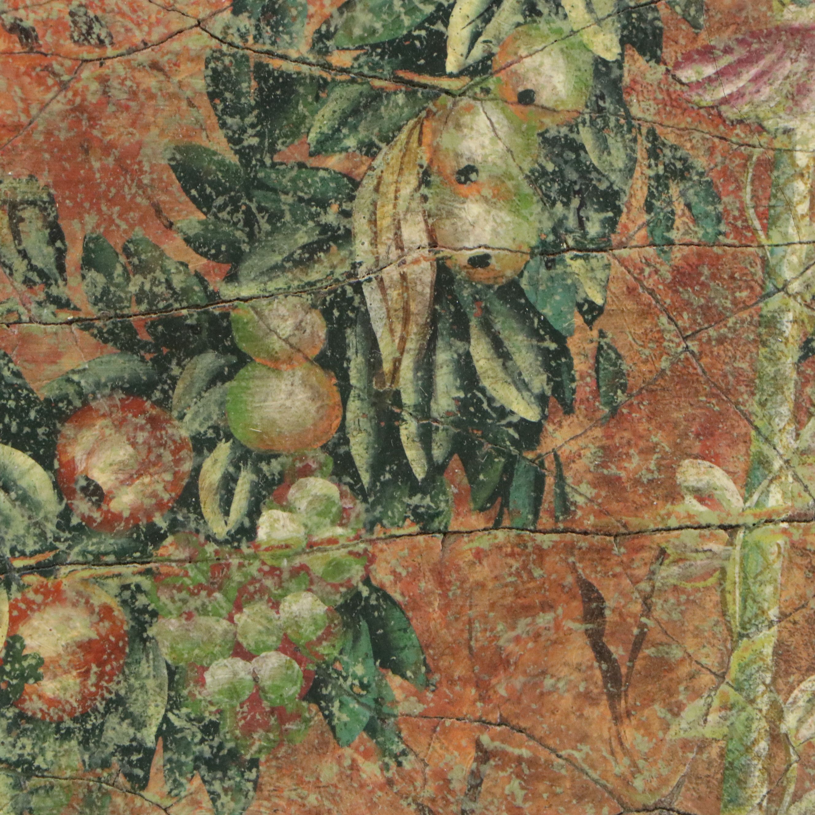 Hand-Painted Decorative Tray with Traditional Spanish Motifs, Late 20th Century