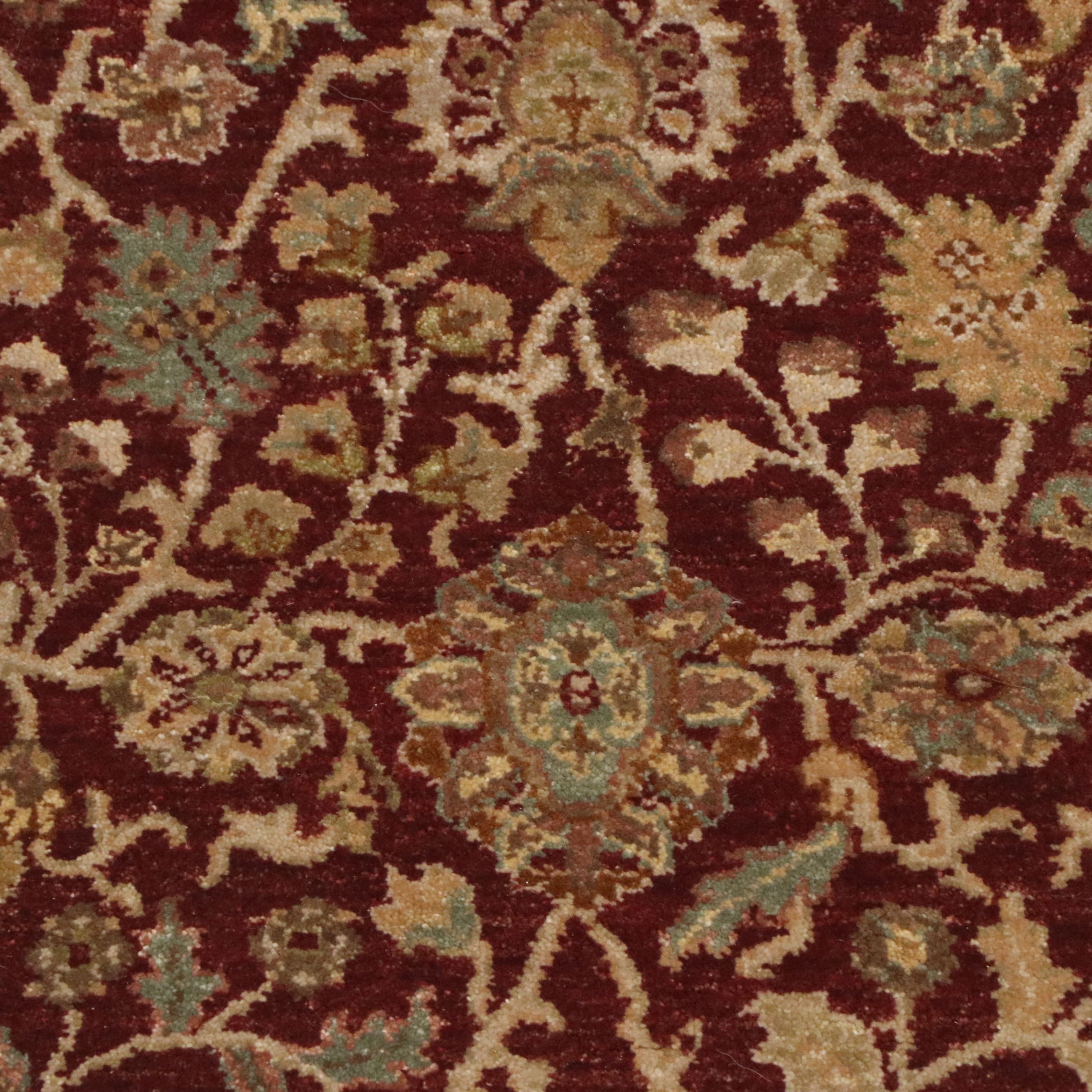 6'2 x 10'2 Hand-Knotted Indo-Oushak Style Area Rug