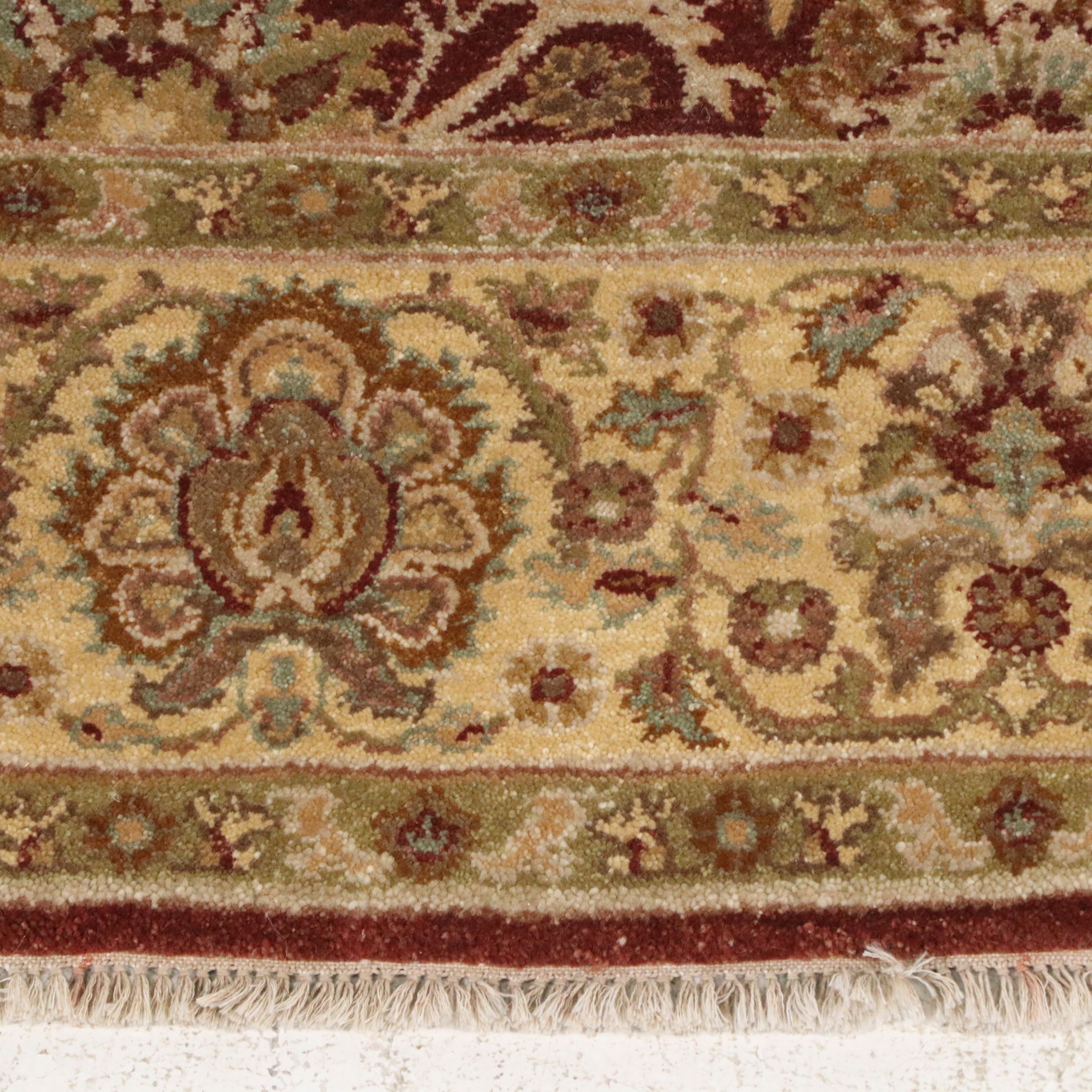 6'2 x 10'2 Hand-Knotted Indo-Oushak Style Area Rug