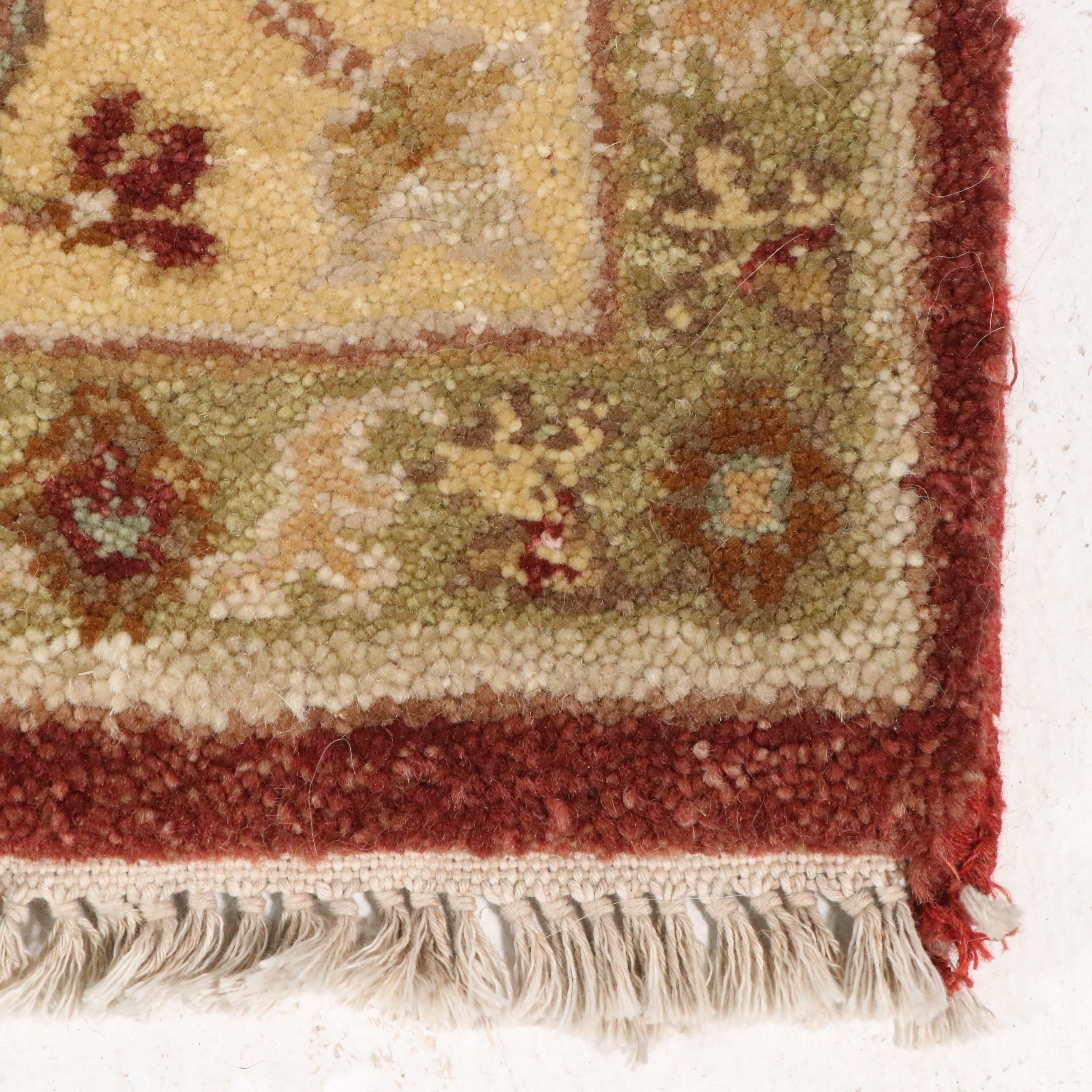 6'2 x 10'2 Hand-Knotted Indo-Oushak Style Area Rug