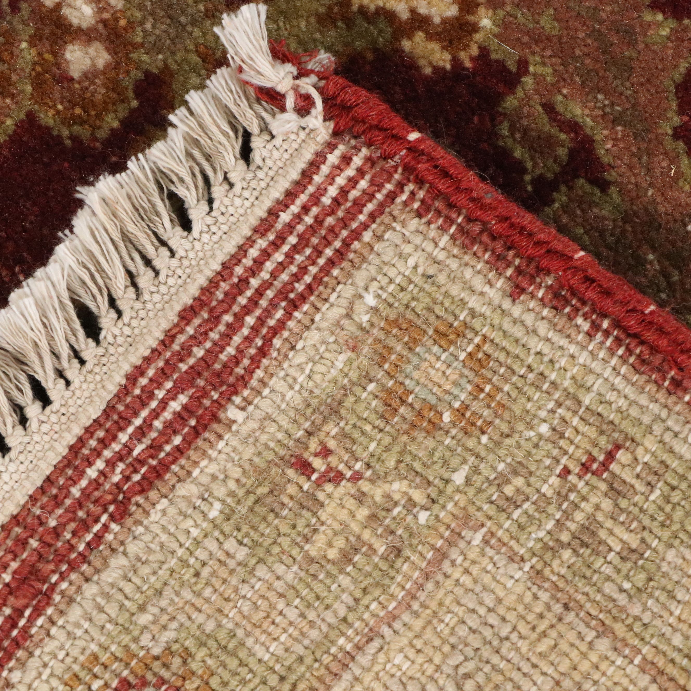 6'2 x 10'2 Hand-Knotted Indo-Oushak Style Area Rug