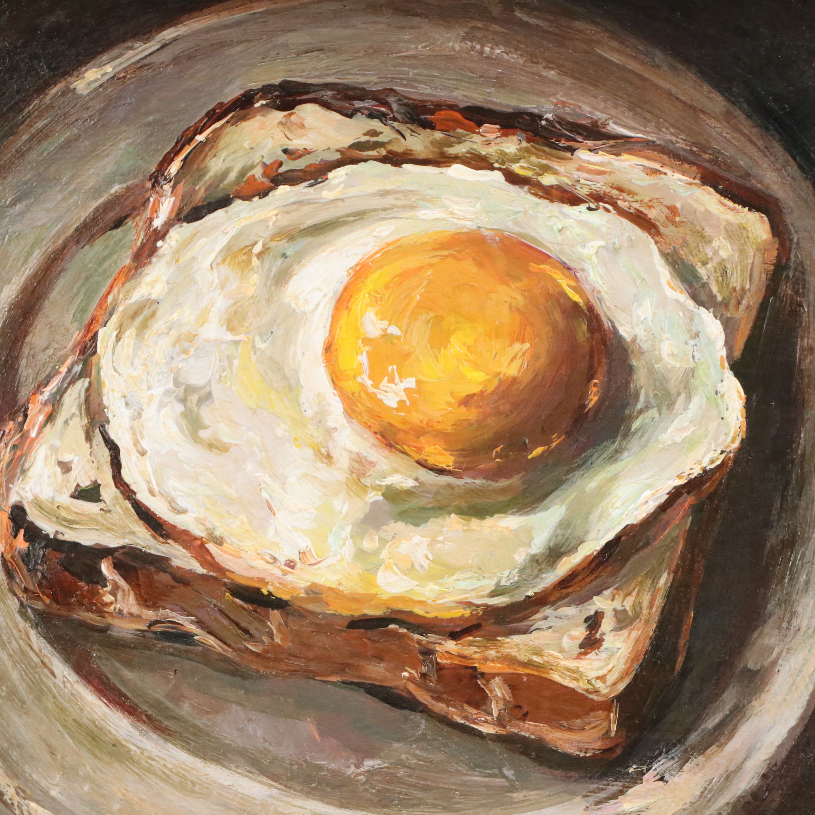 A. K. Miller Still Life Oil Painting "Egg Study"