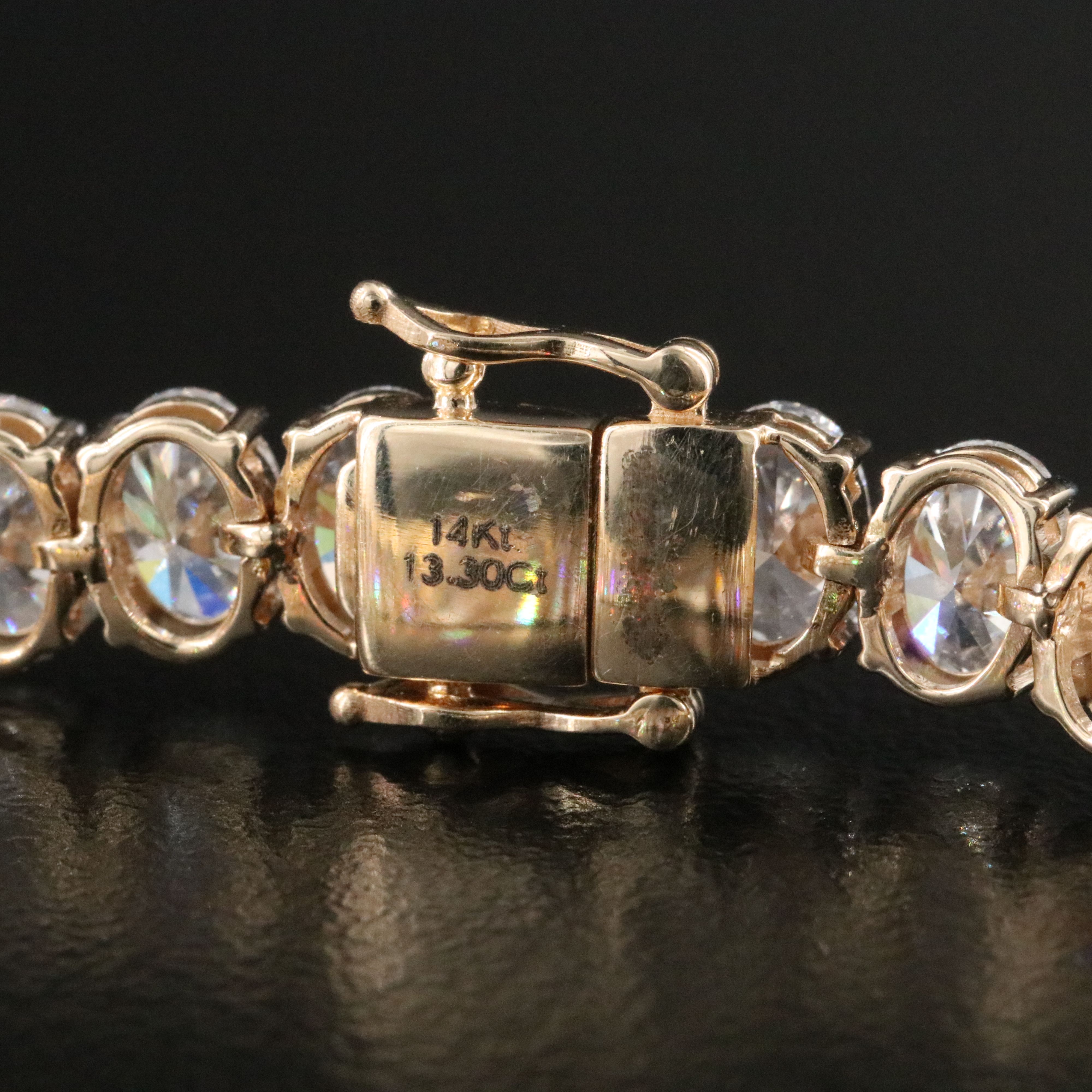 14K 13.30 CTW Lab Grown Diamond Line Bracelet