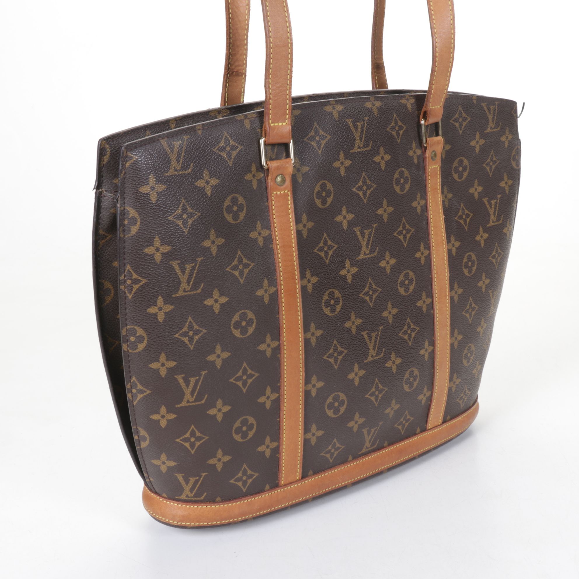 Louis Vuitton Babylone Tote Bag in Monogram Canvas and Vachetta Leather