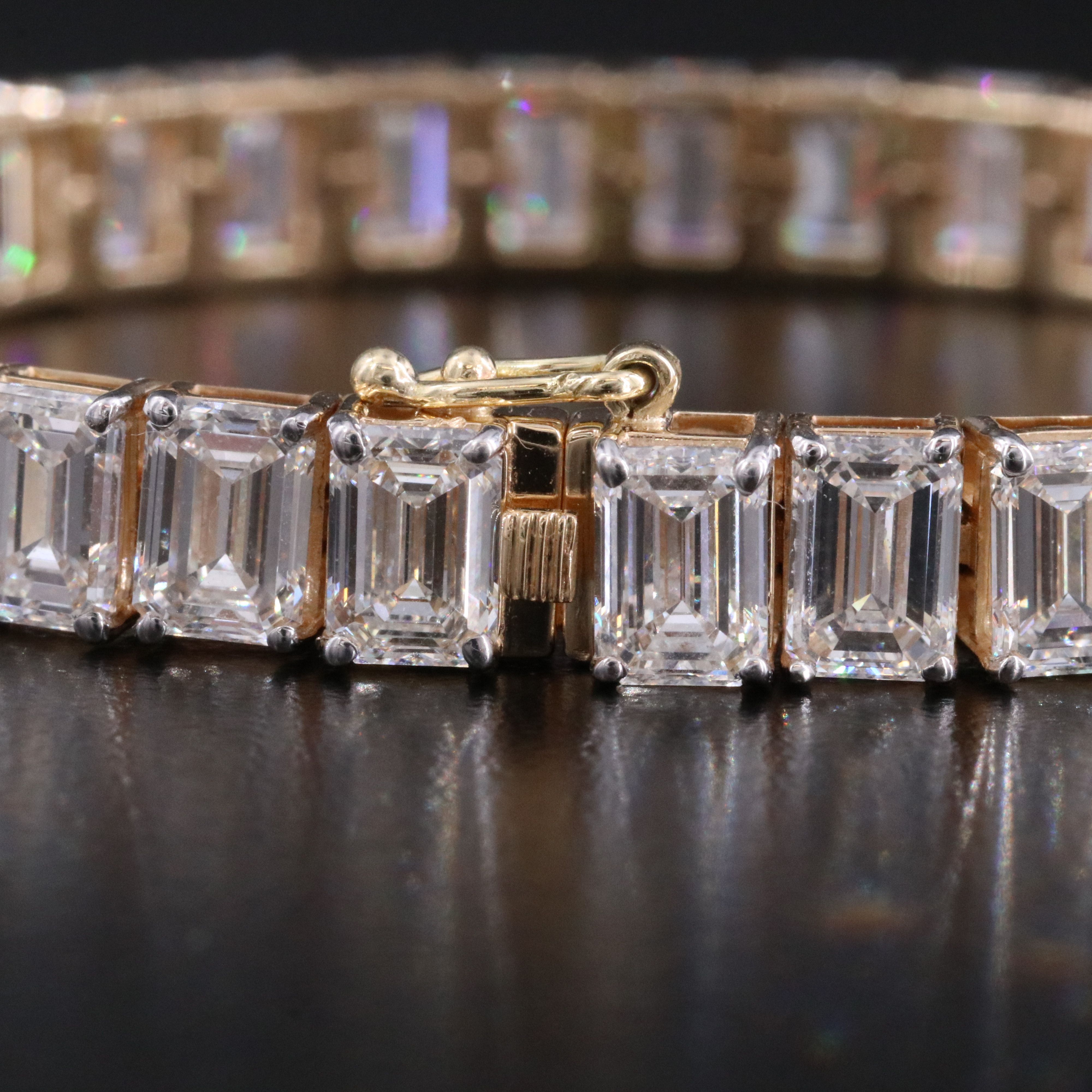 14K 27.29 CTW Lab Grown Line Bracelet