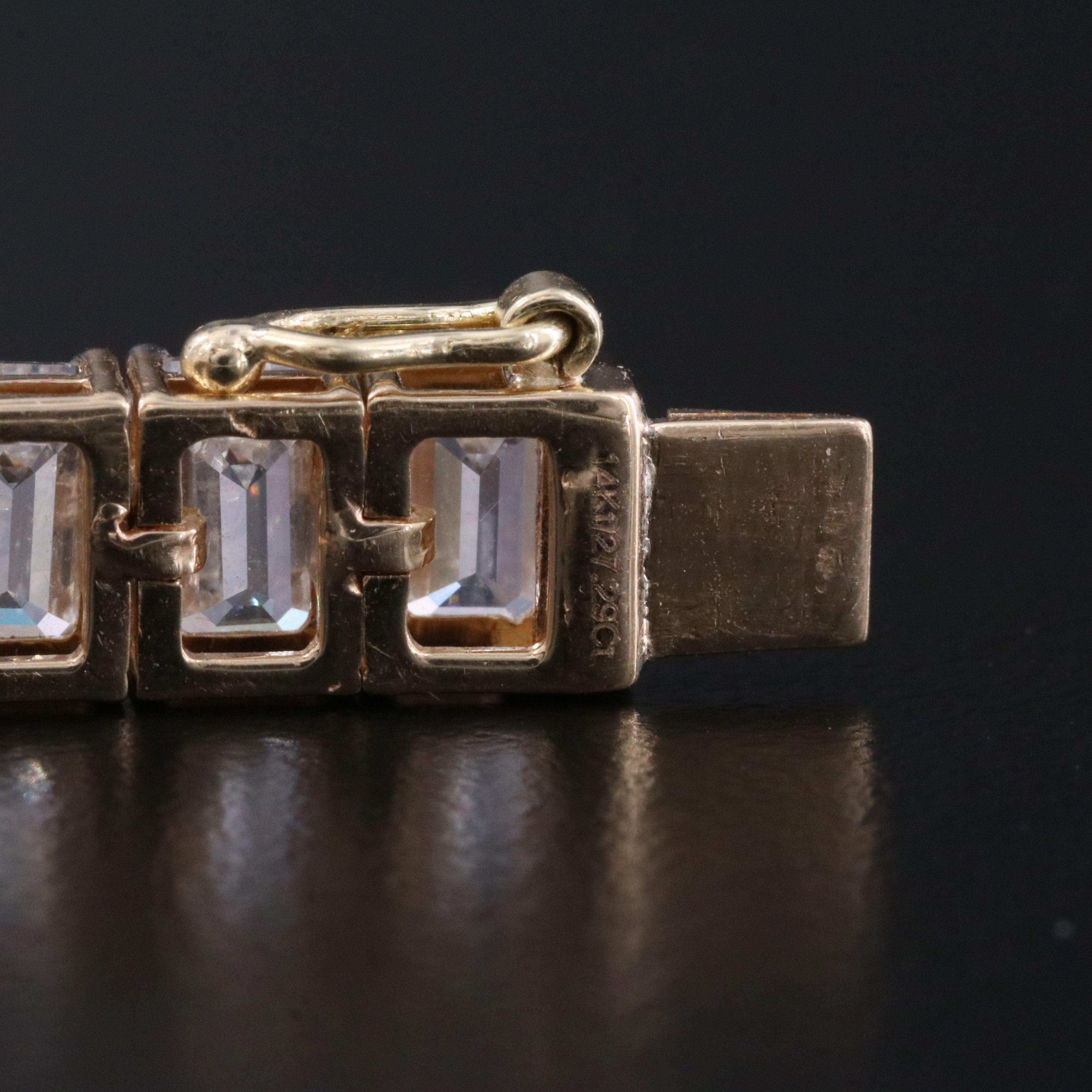 14K 27.29 CTW Lab Grown Line Bracelet