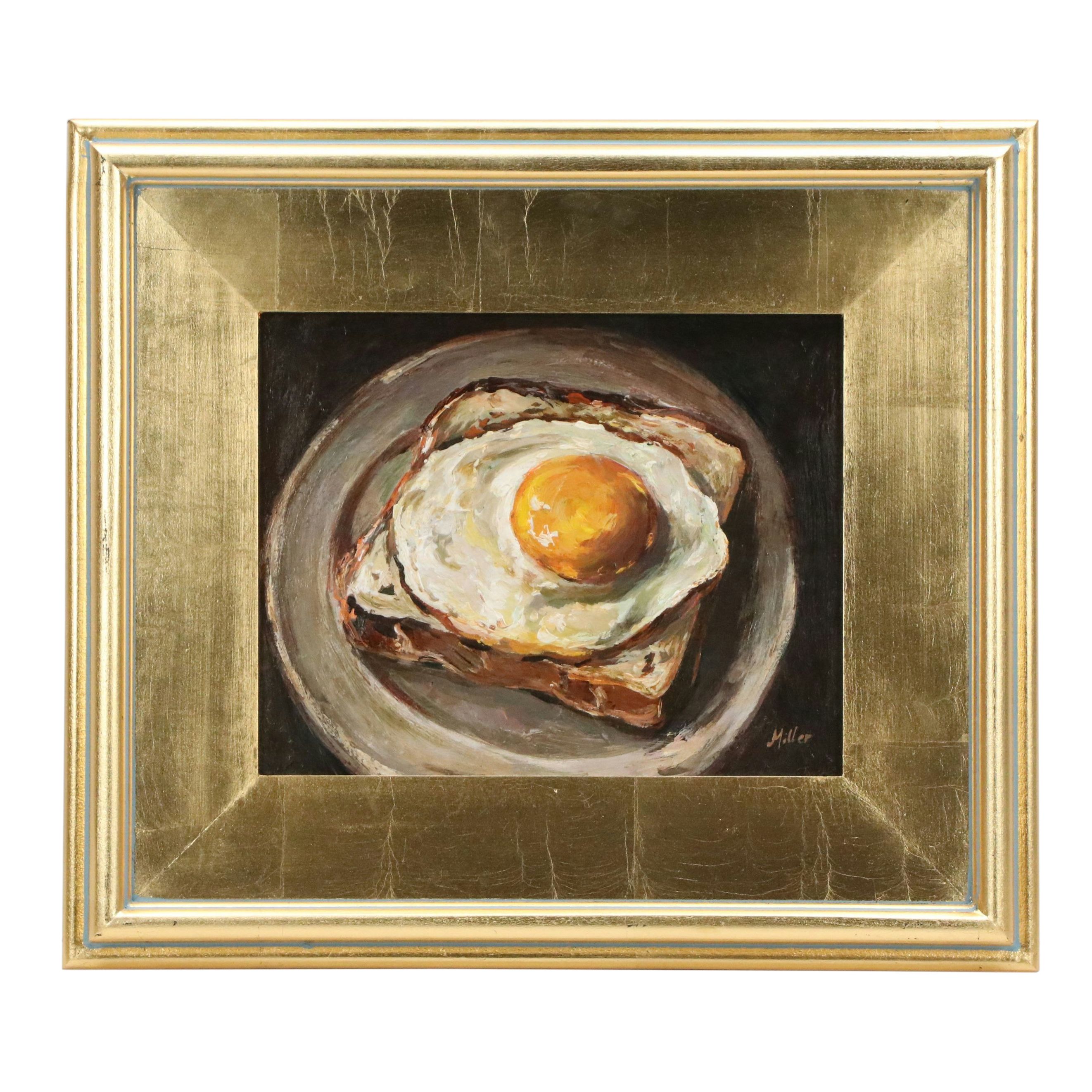 A. K. Miller Still Life Oil Painting "Egg Study"