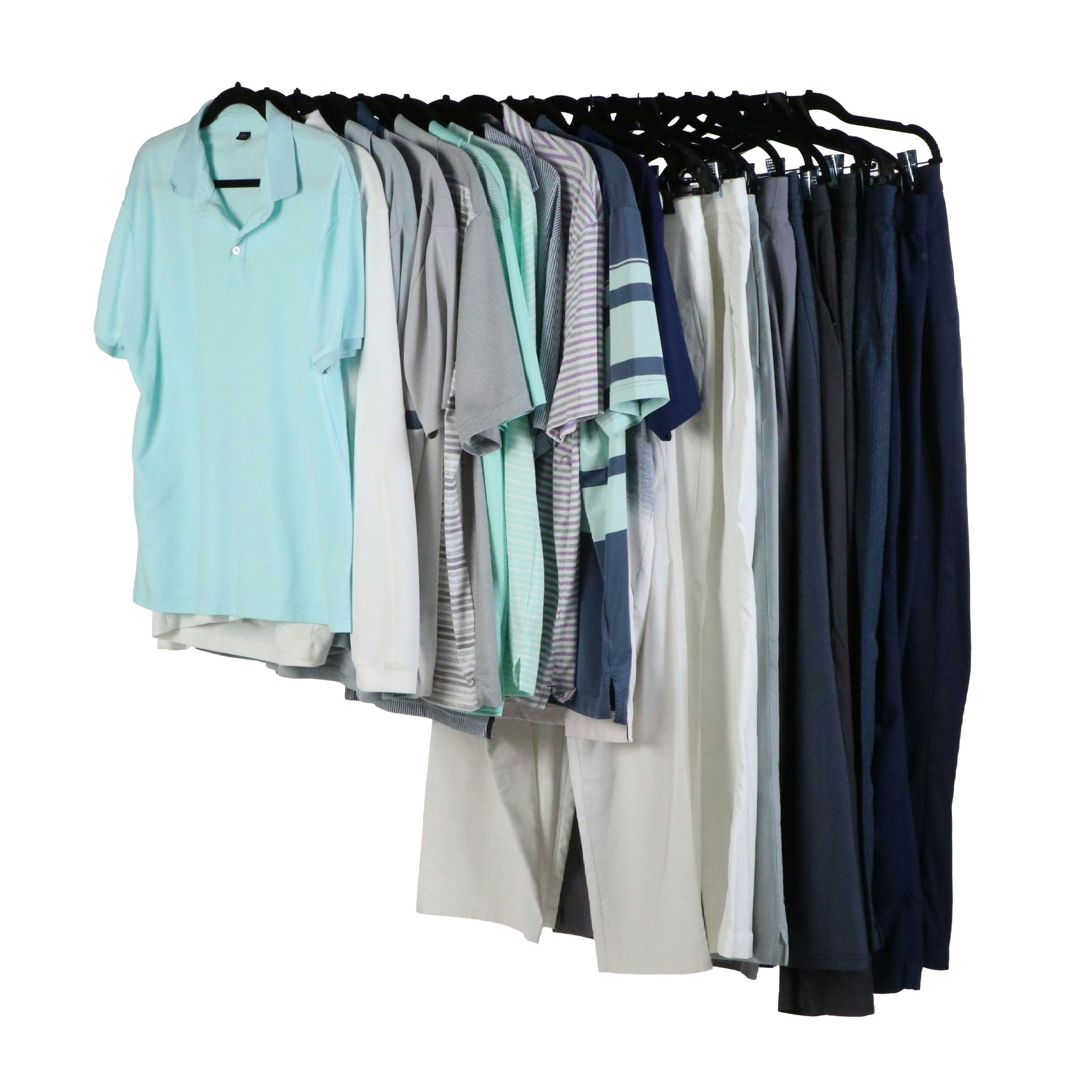 Men's Golf Pants, Short and Long Sleeve Polo Shirts from Adidas, Nike & More
