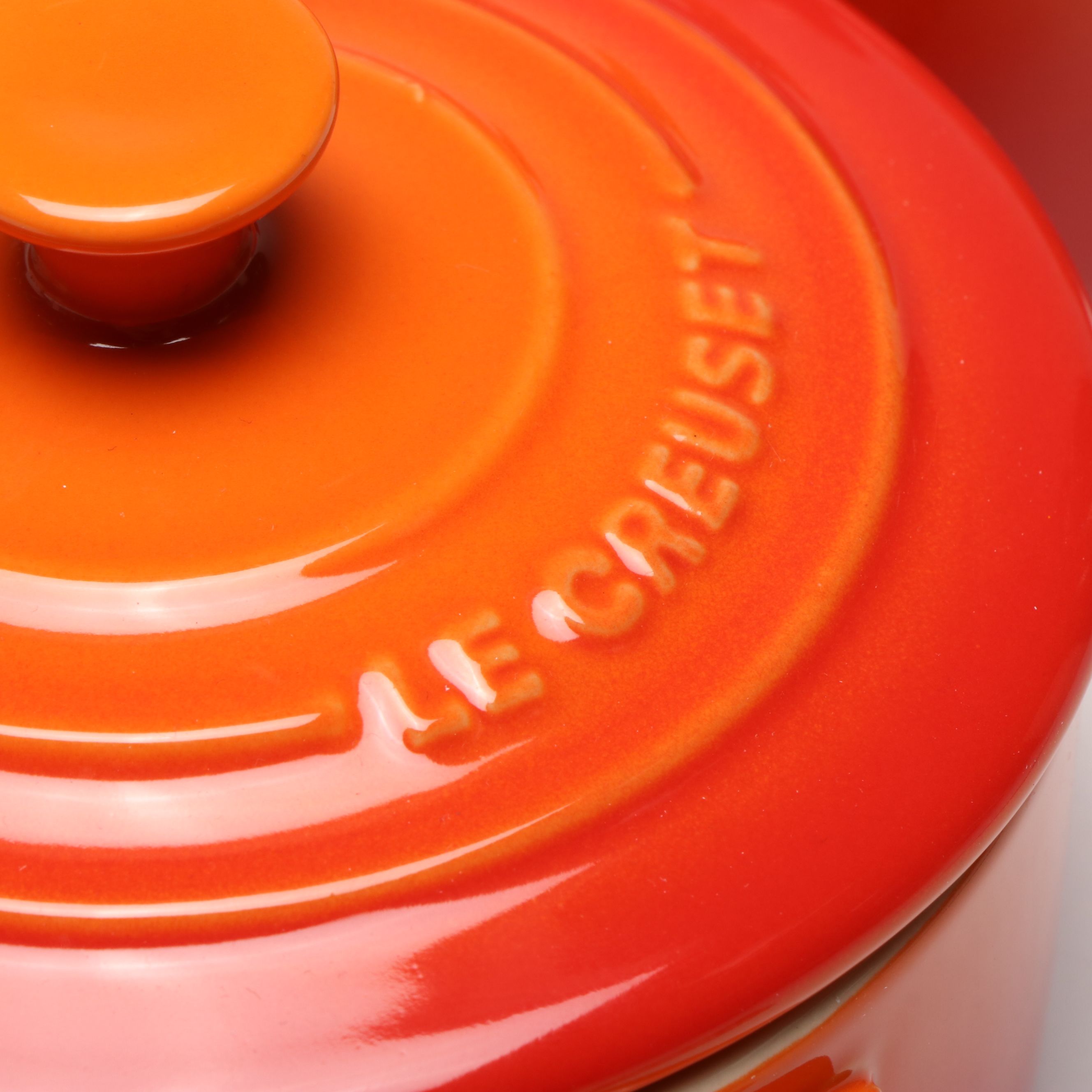Le Creuset "Flame Orange Mini Cocotte" Stoneware Dutch Ovens
