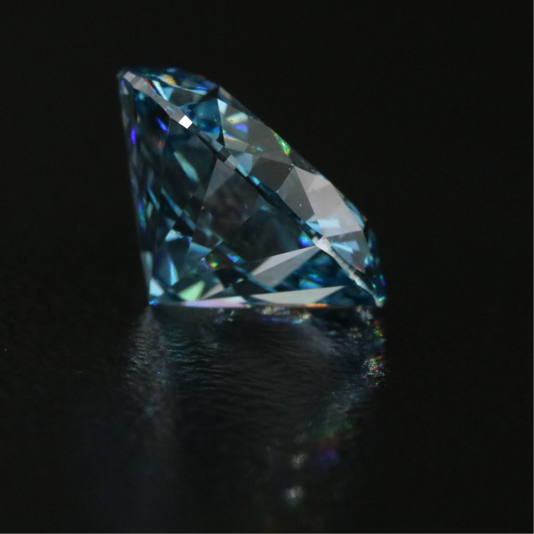Loose 3.01 CT Lab Grown Fancy Vivid Blue Diamond with IGI Report