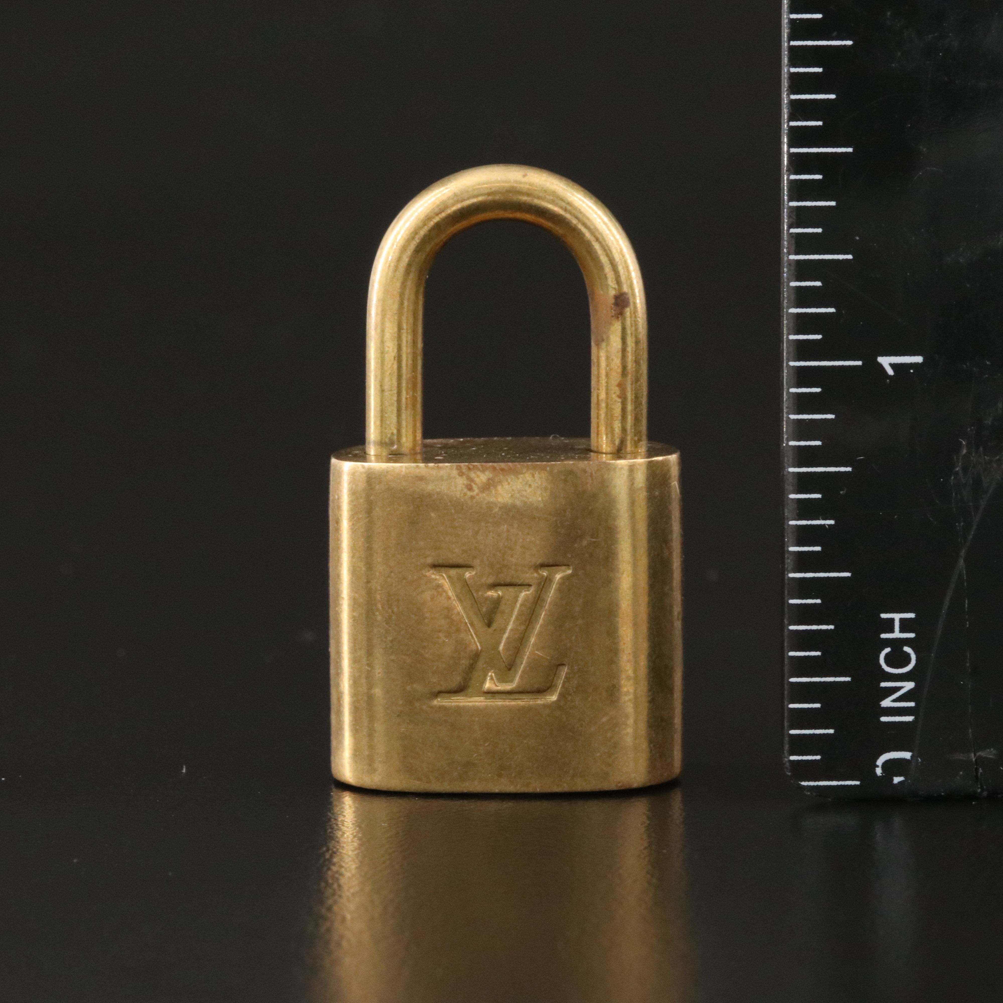 Louis Vuitton Brass Luggage Padlock and Key