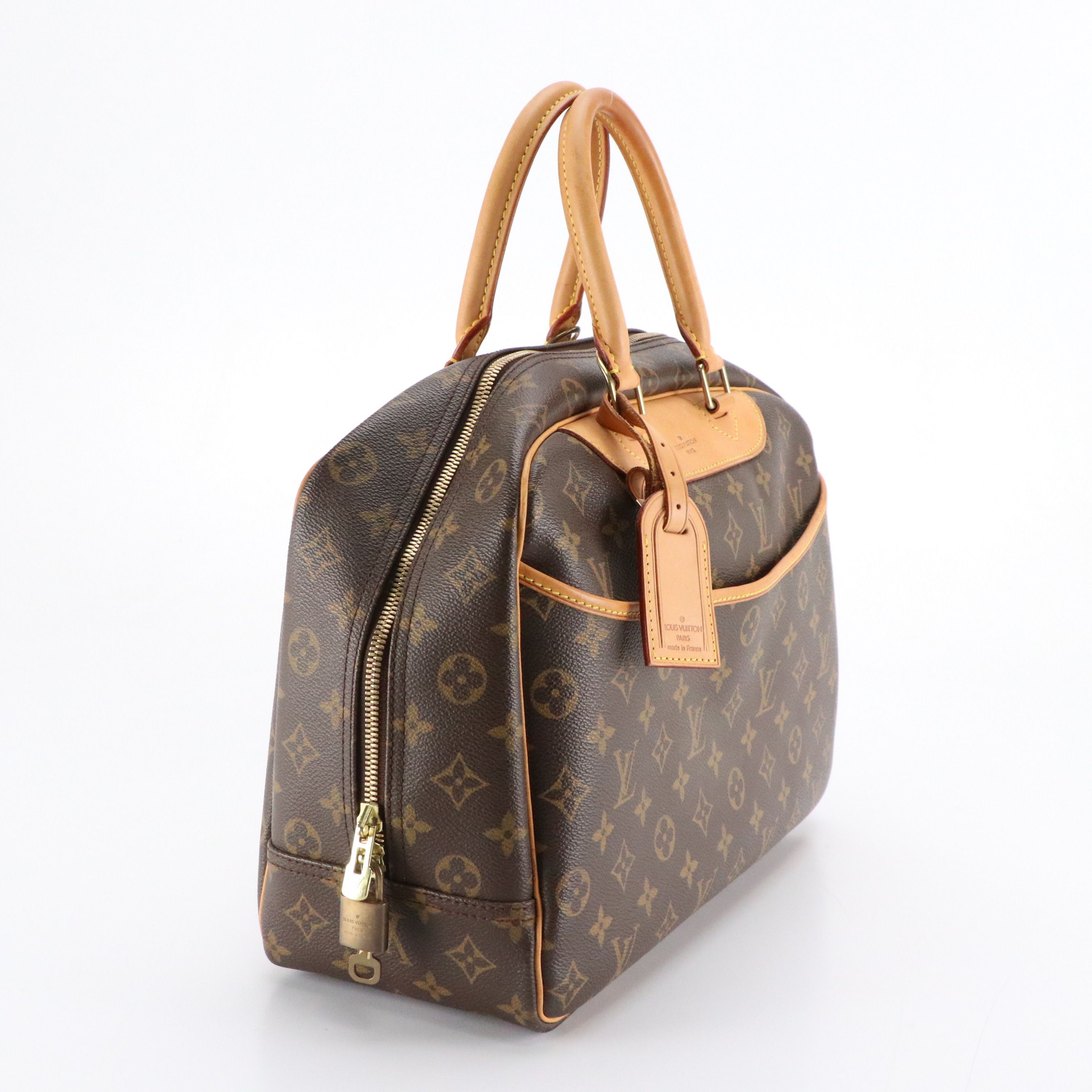 Louis Vuitton Deauville Handbag in Monogram Canvas and Vachetta Leather