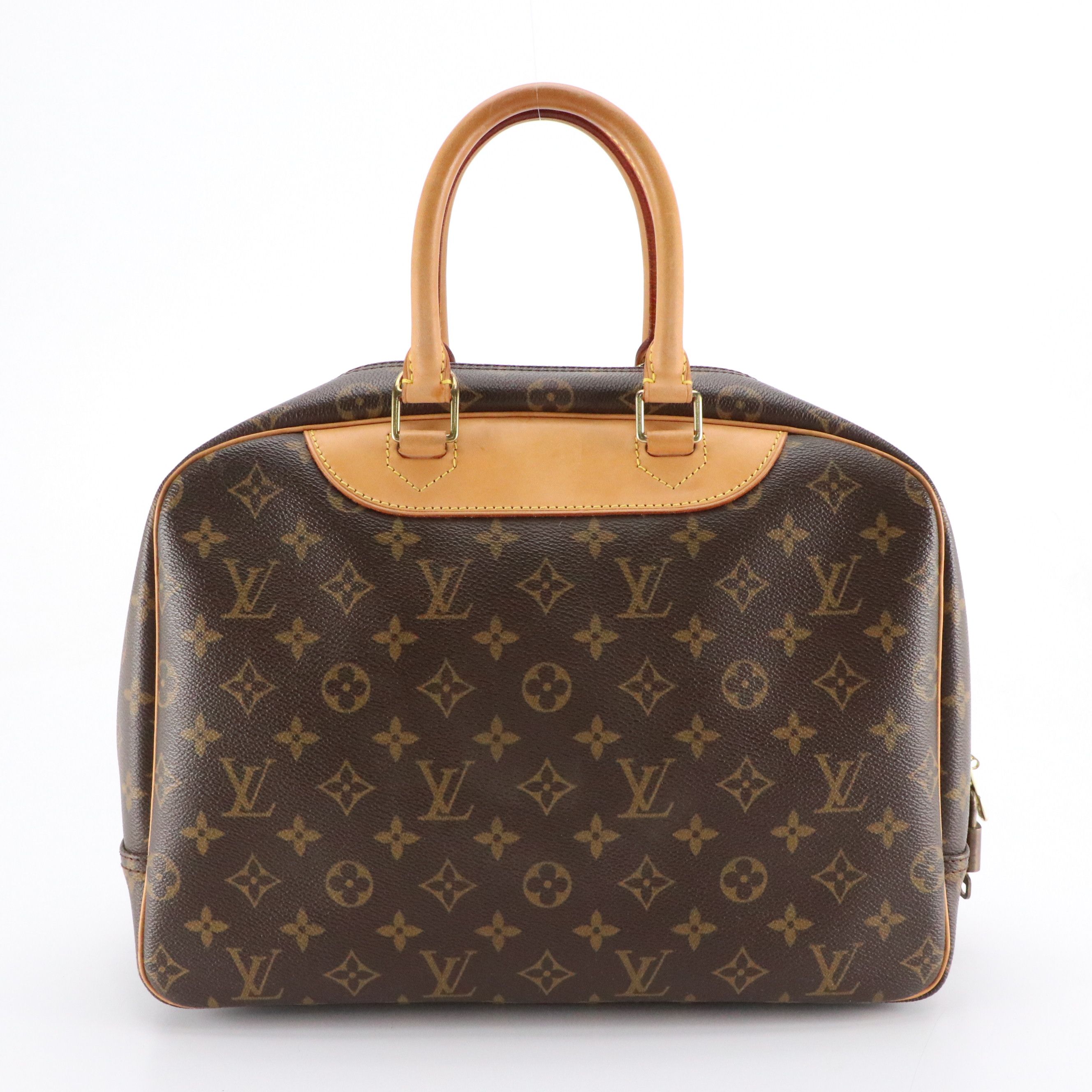 Louis Vuitton Deauville Handbag in Monogram Canvas and Vachetta Leather