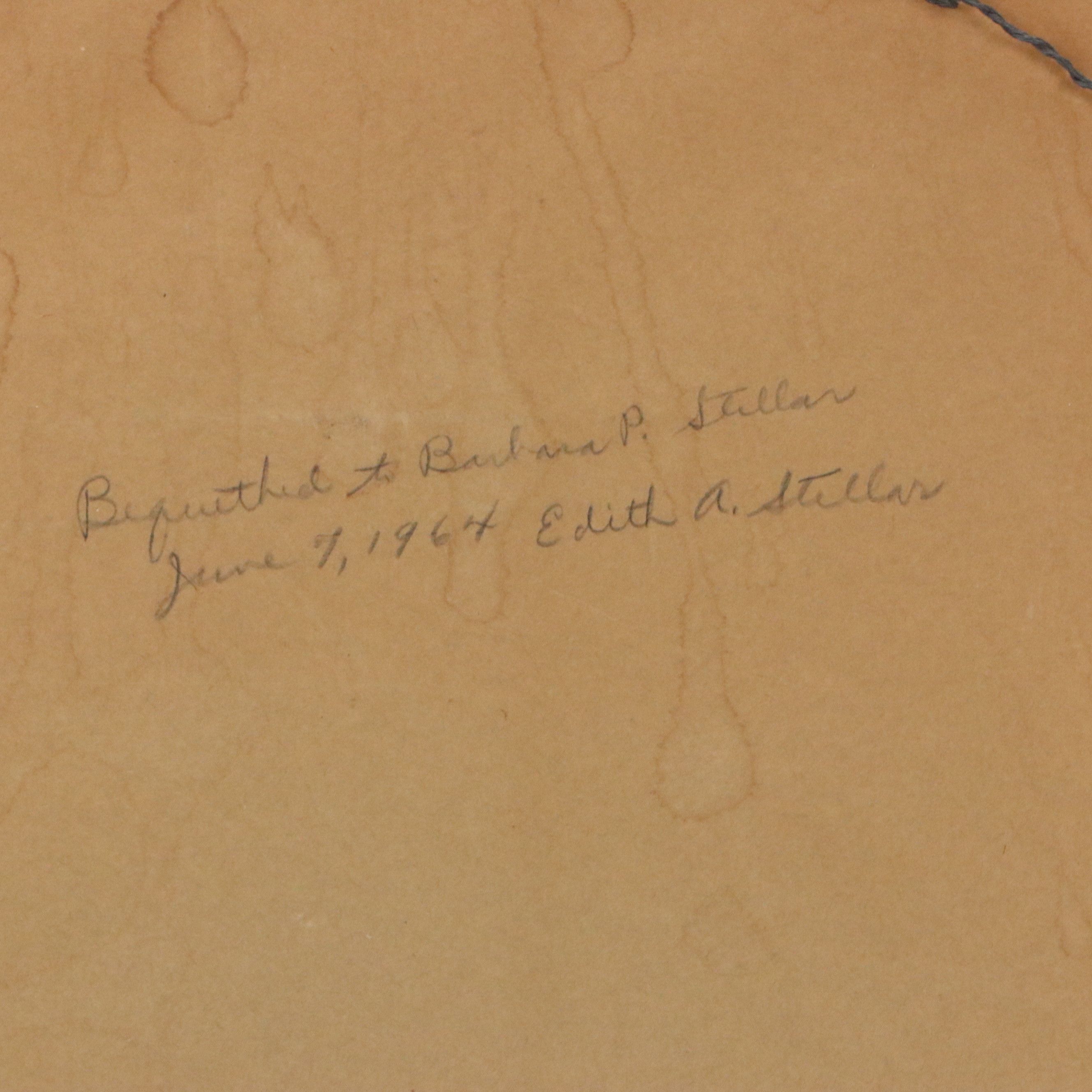 Edith A. Stellar Forest Landscape Chalk Pastel Drawing, 1945