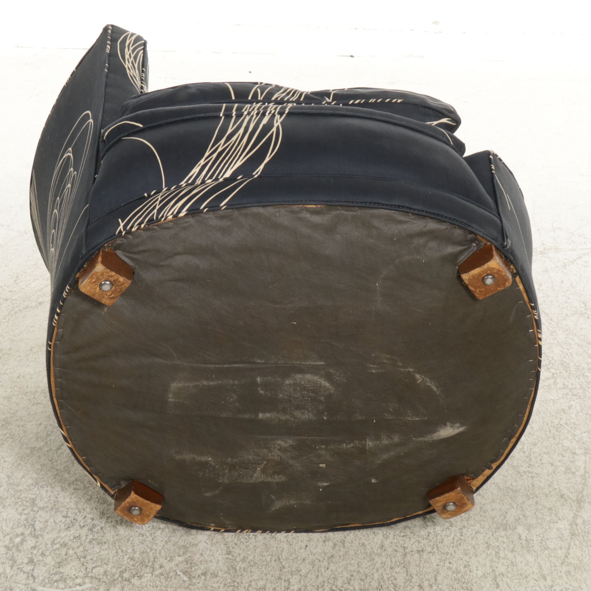 1980s Postmodern Asymmetrical Swirl Club Chair