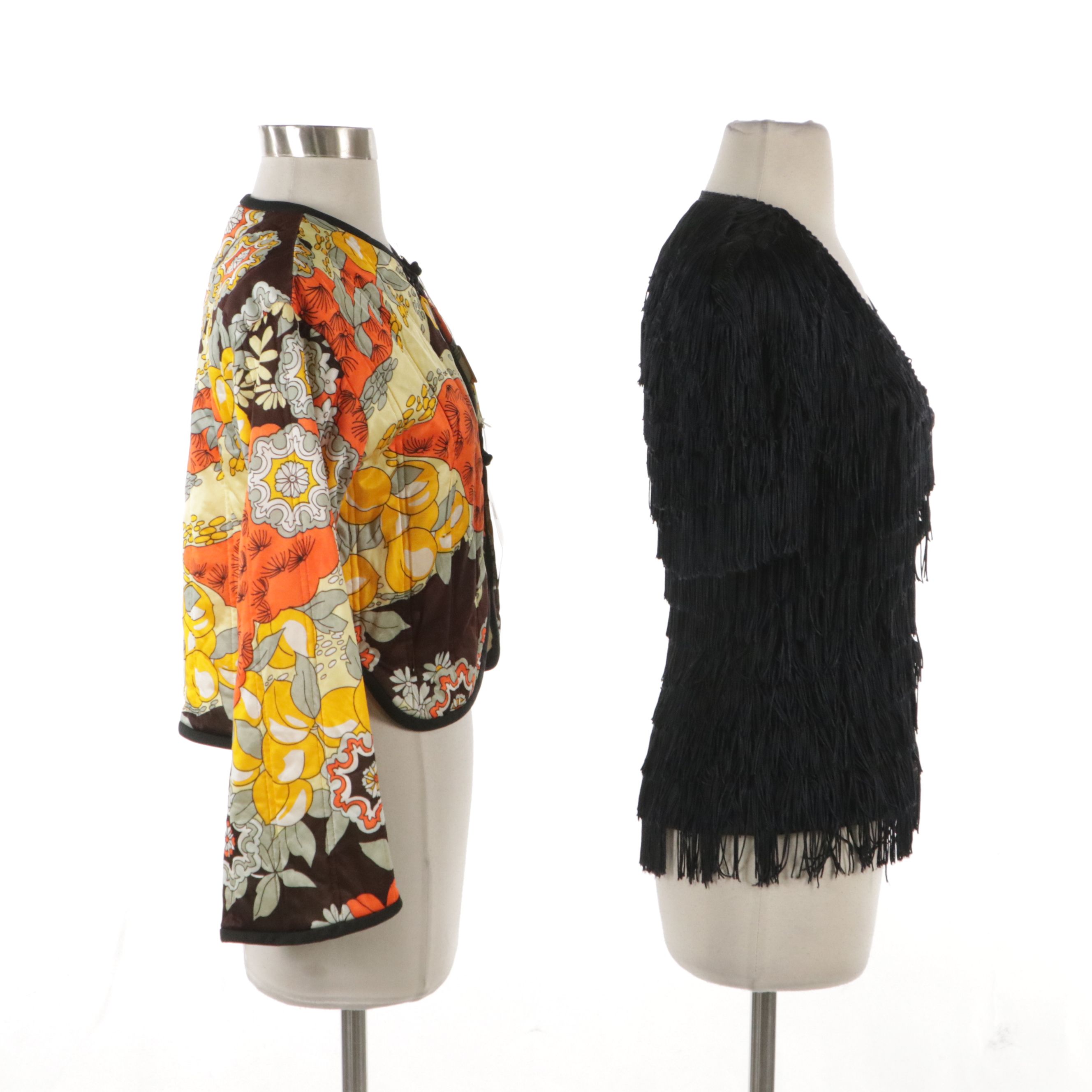 Chatham House Cropped Jacket and Dorizia by Jane McCartney Fringed Blouse