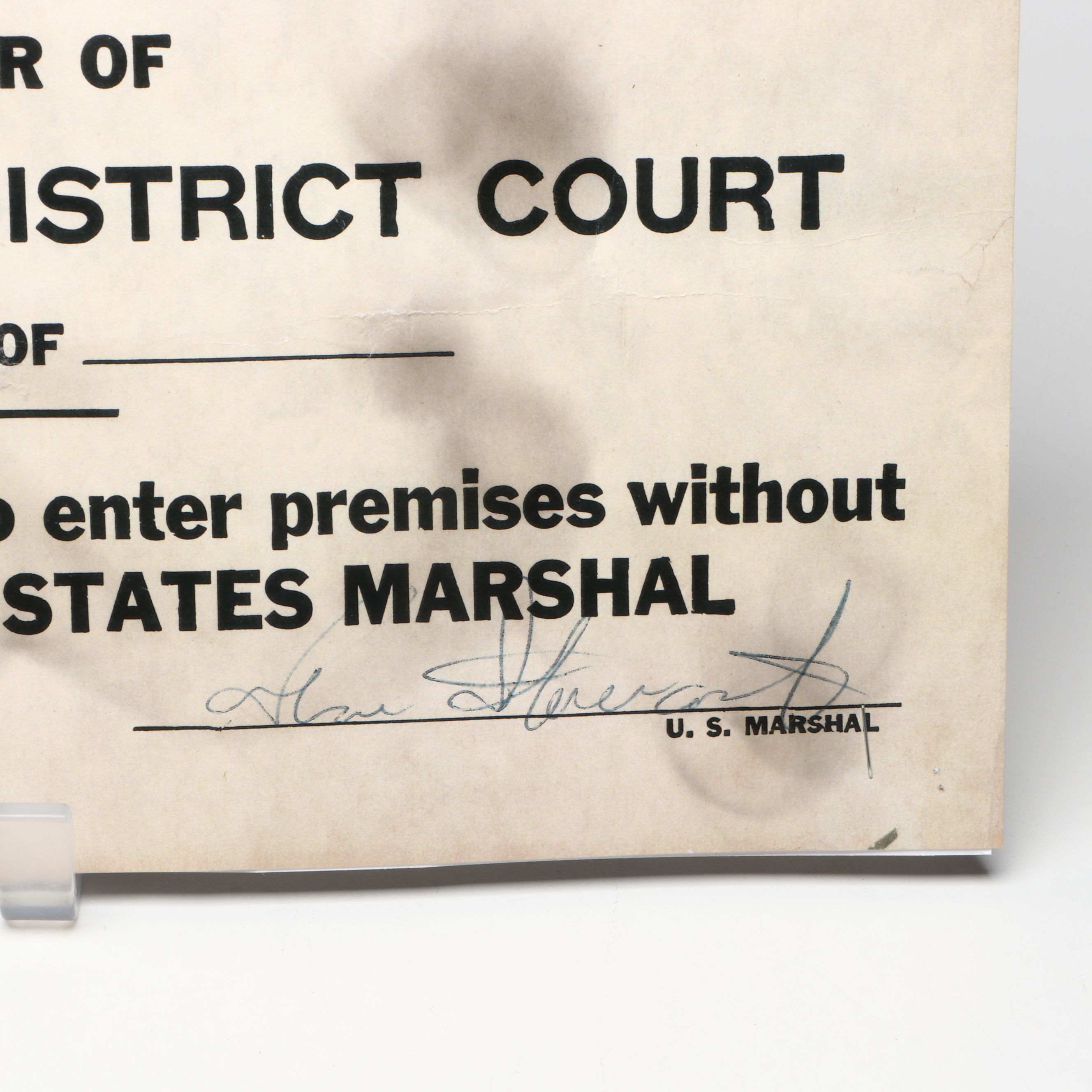Prohibition Style Whisky Prescription Form with Reproduction Sign