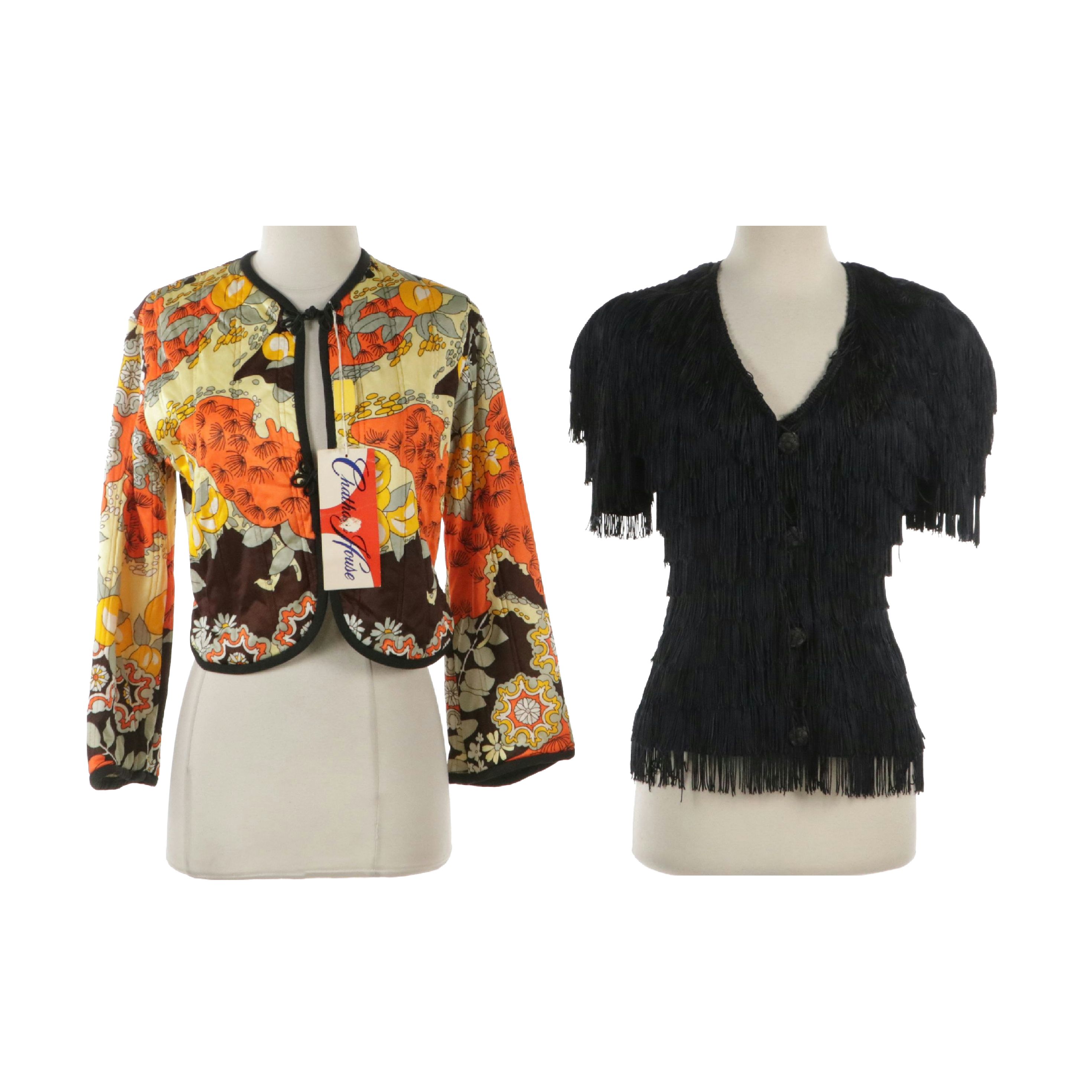 Chatham House Cropped Jacket and Dorizia by Jane McCartney Fringed Blouse