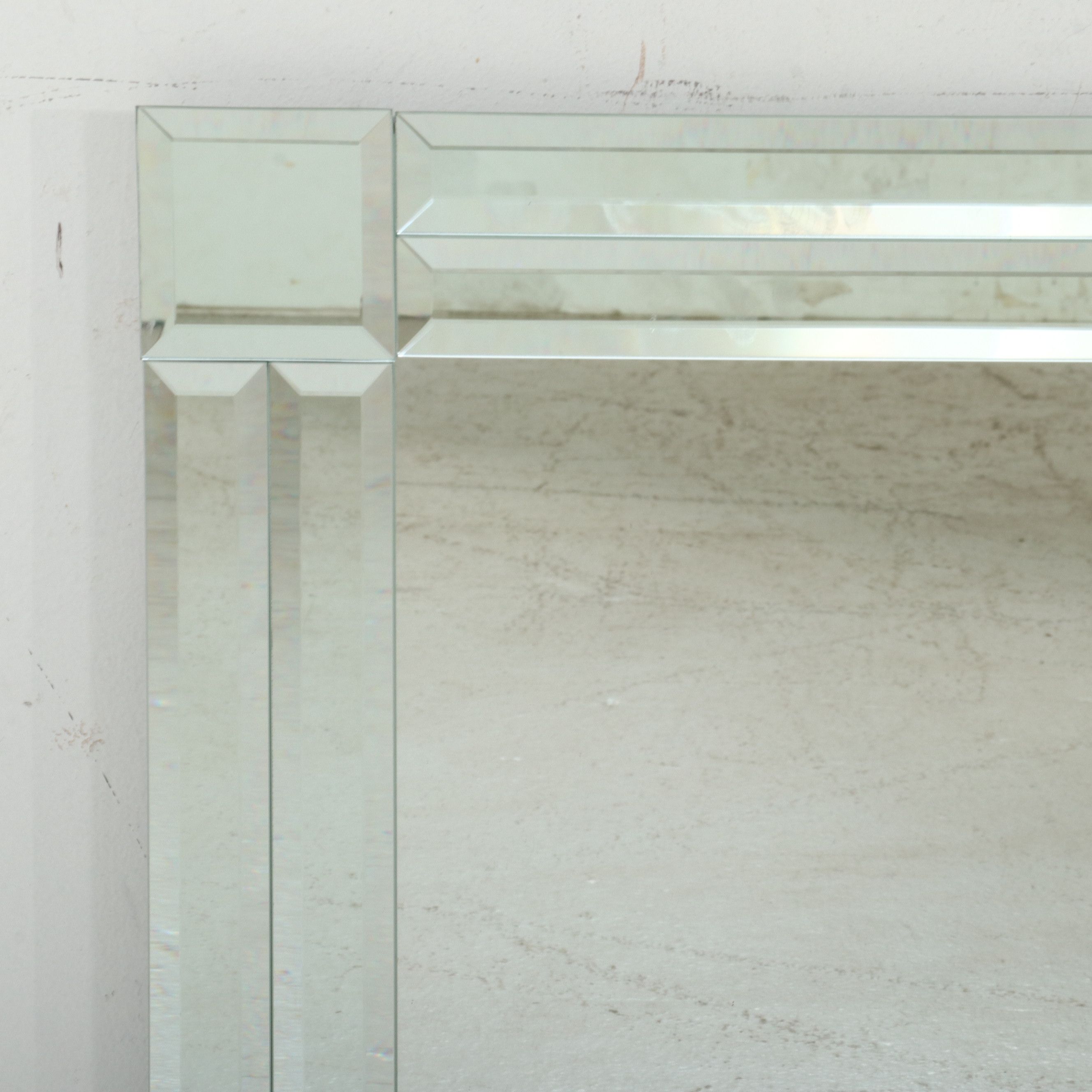 Beveled Glass Rectangle Bathroom Wall Mirror