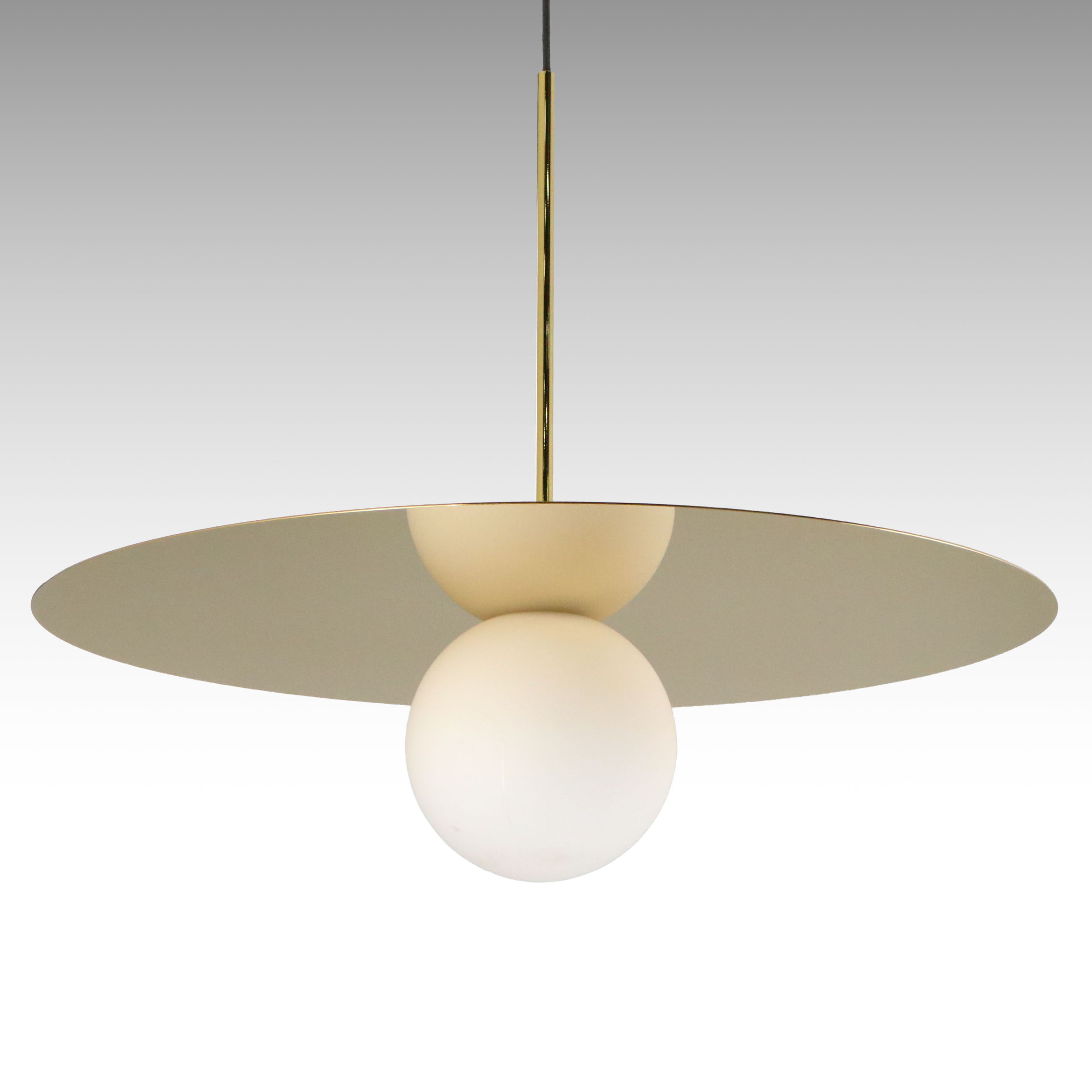 Pablo Designs Brass Bola Disc Pendant Light