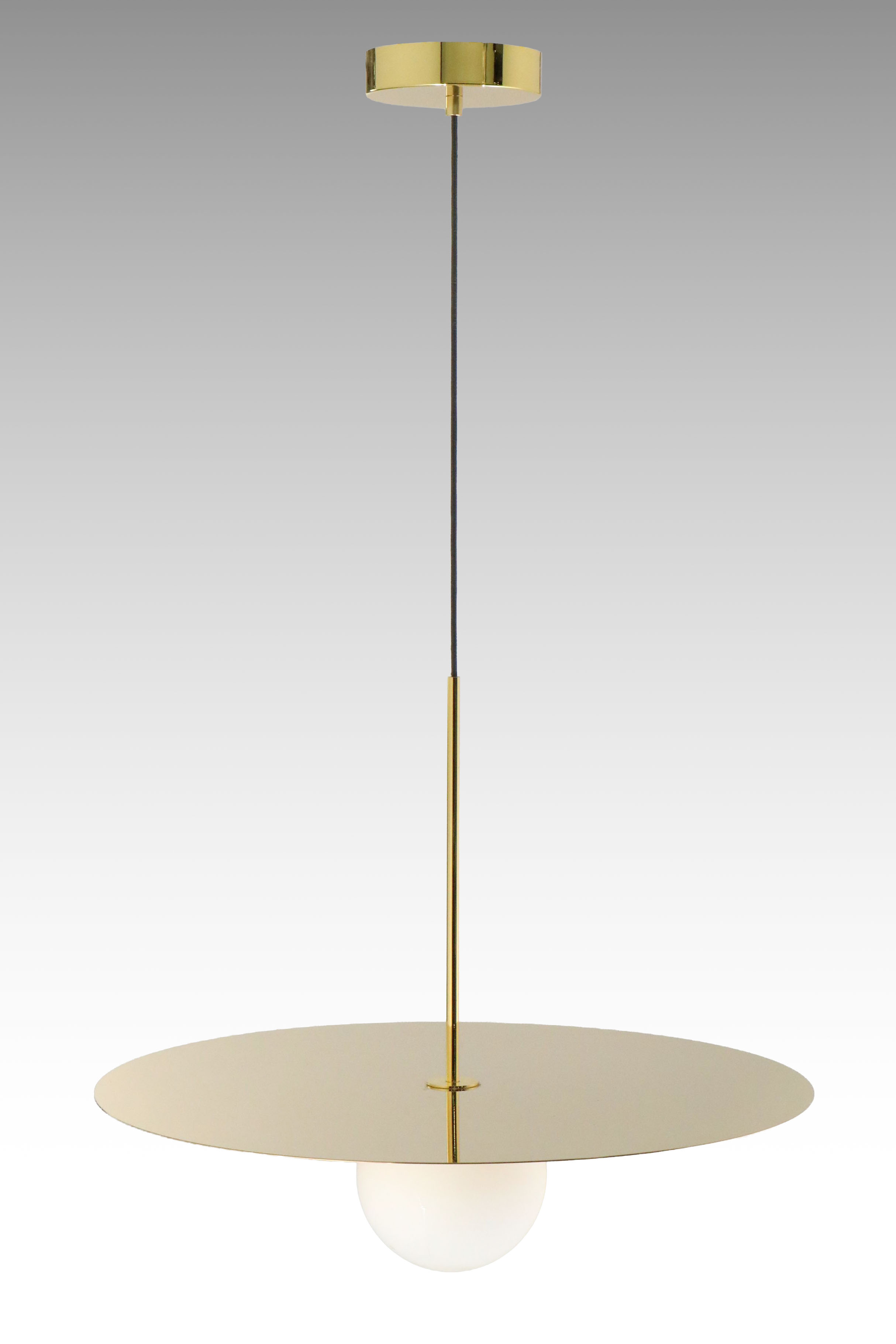 Pablo Designs Brass Bola Disc Pendant Light