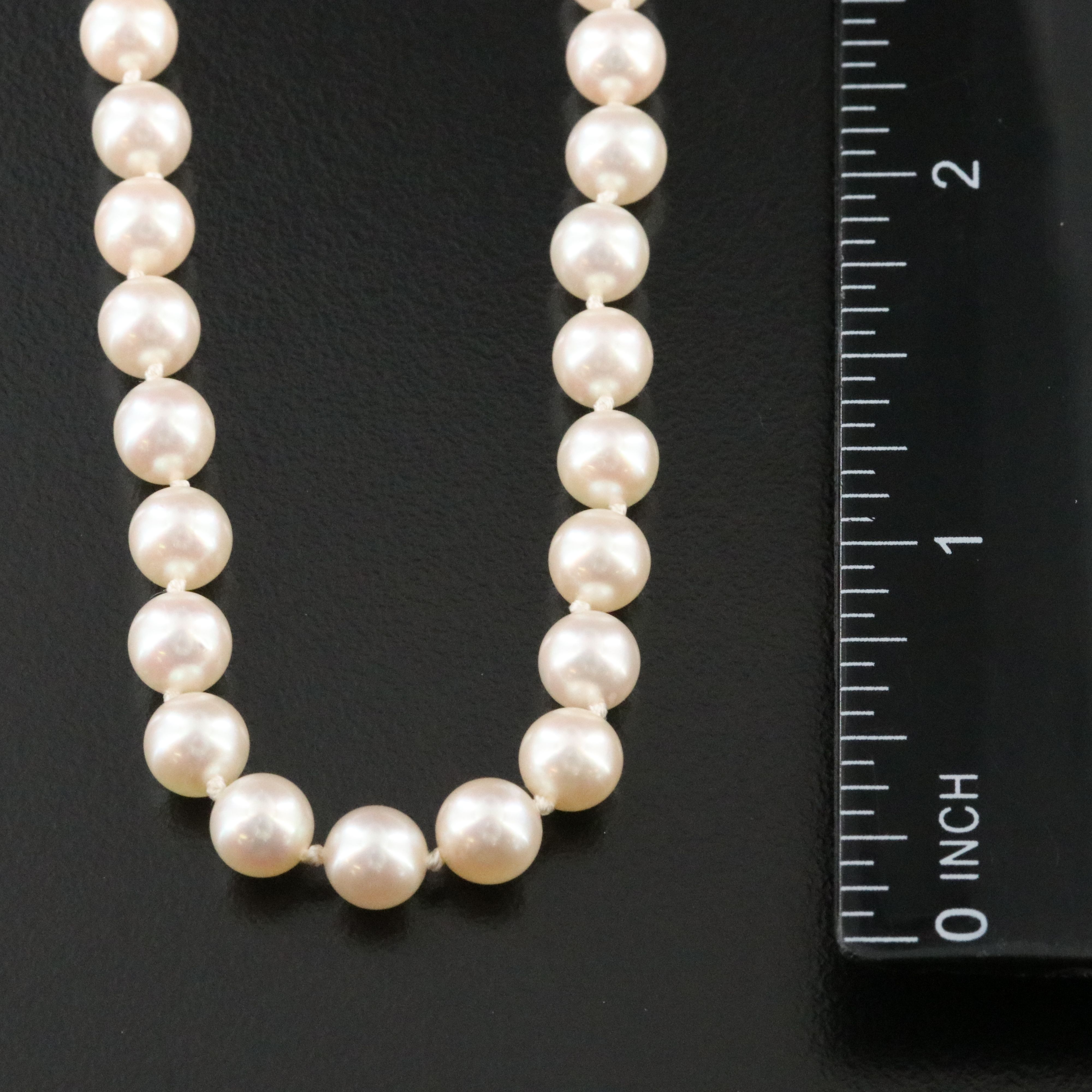 Mikimoto Pearl Matinee Length Necklace with Sterling Clasp