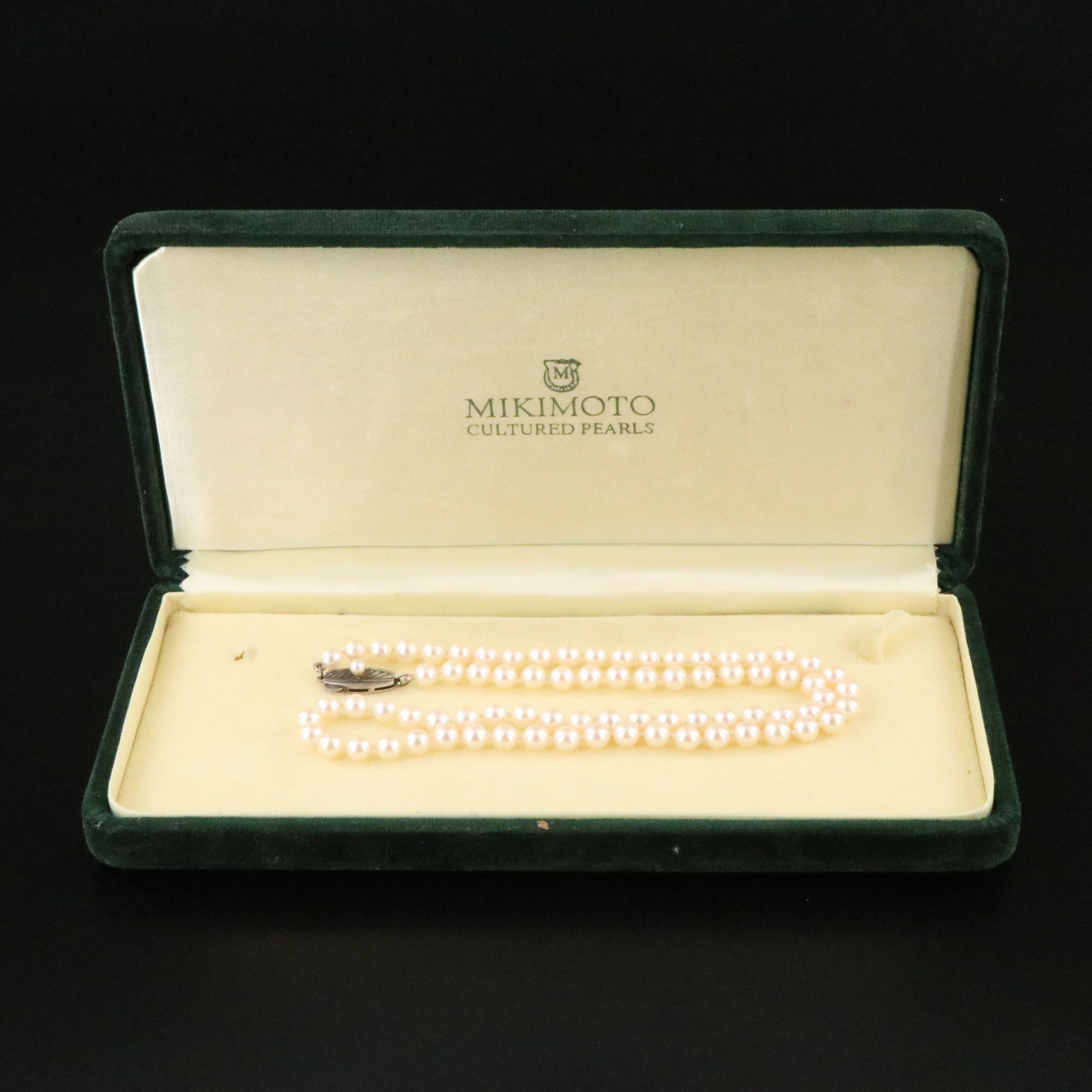 Mikimoto Pearl Matinee Length Necklace with Sterling Clasp