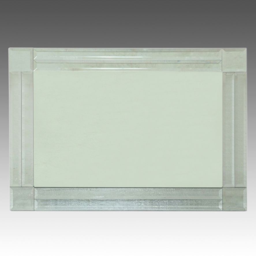 Beveled Glass Rectangle Bathroom Wall Mirror