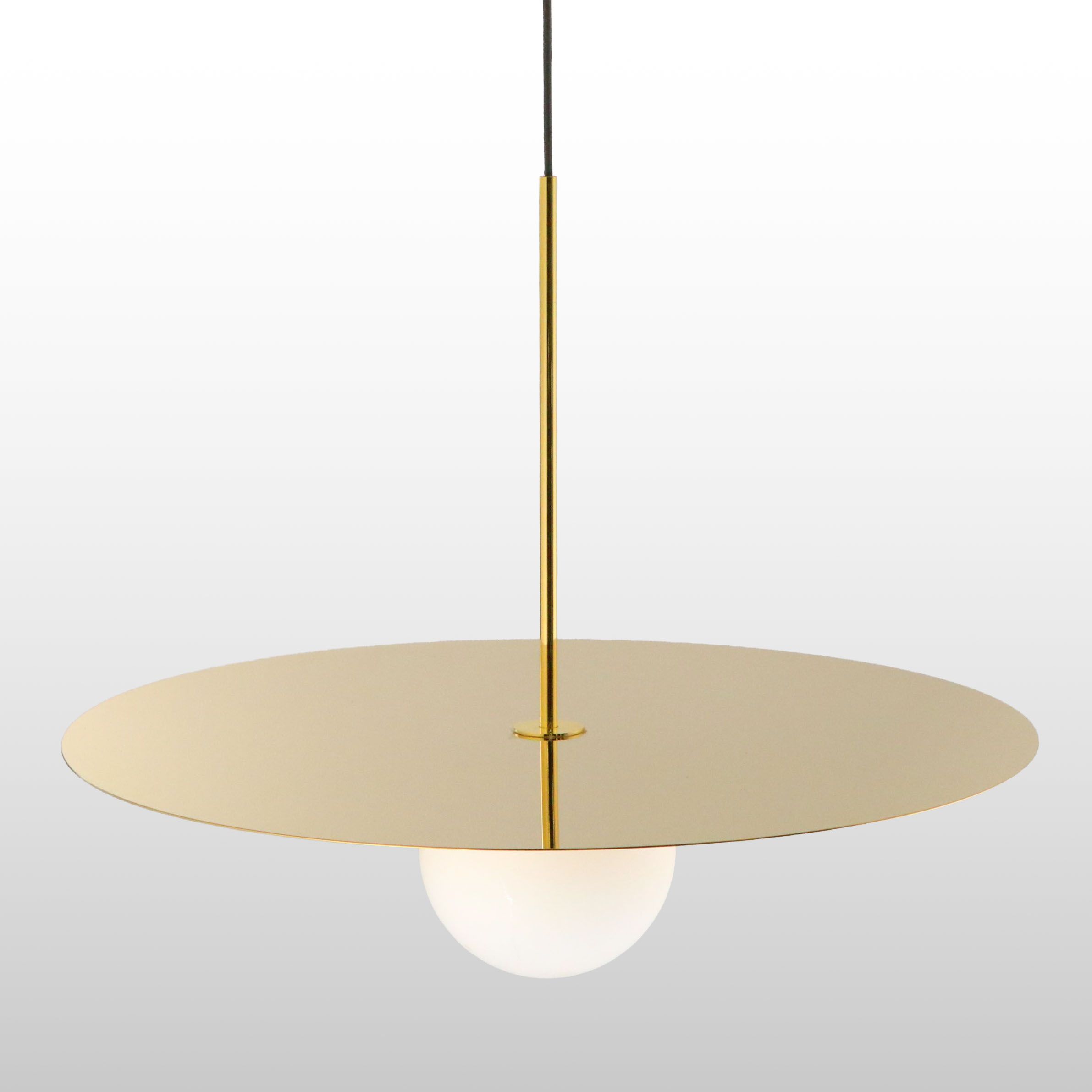 Pablo Designs Brass Bola Disc Pendant Light