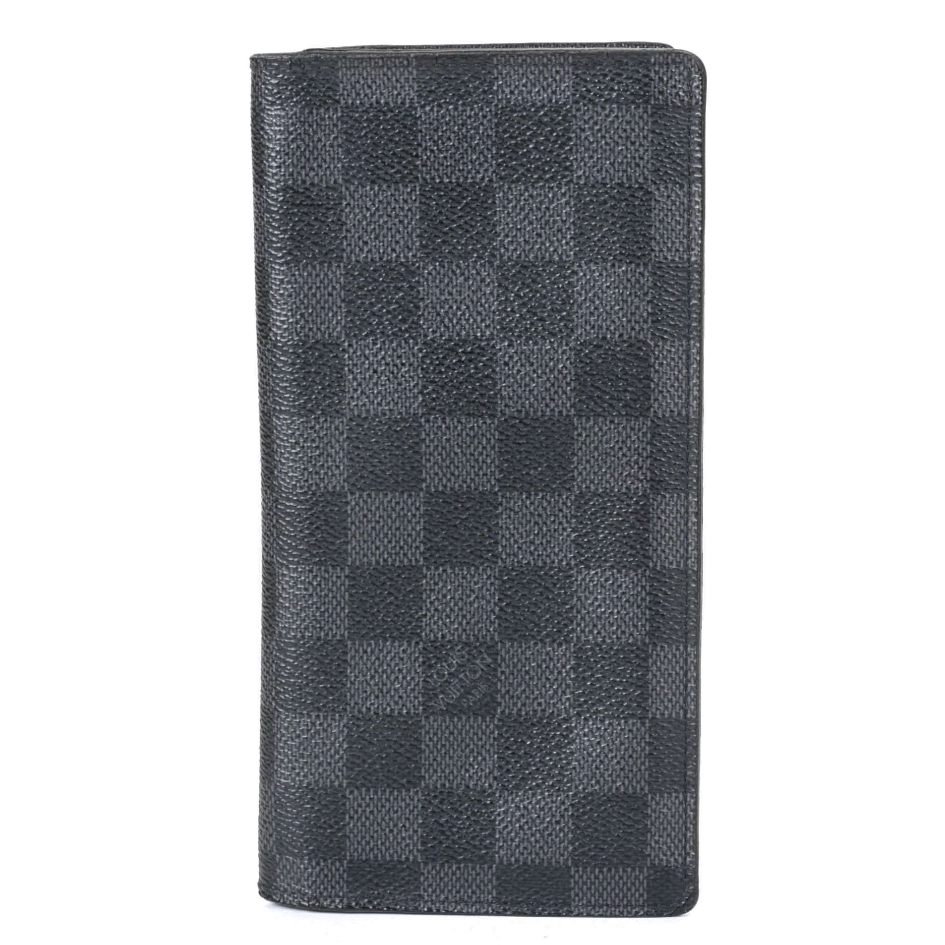 Louis Vuitton Brazza Wallet in Damier Graphite Canvas and Black Leather