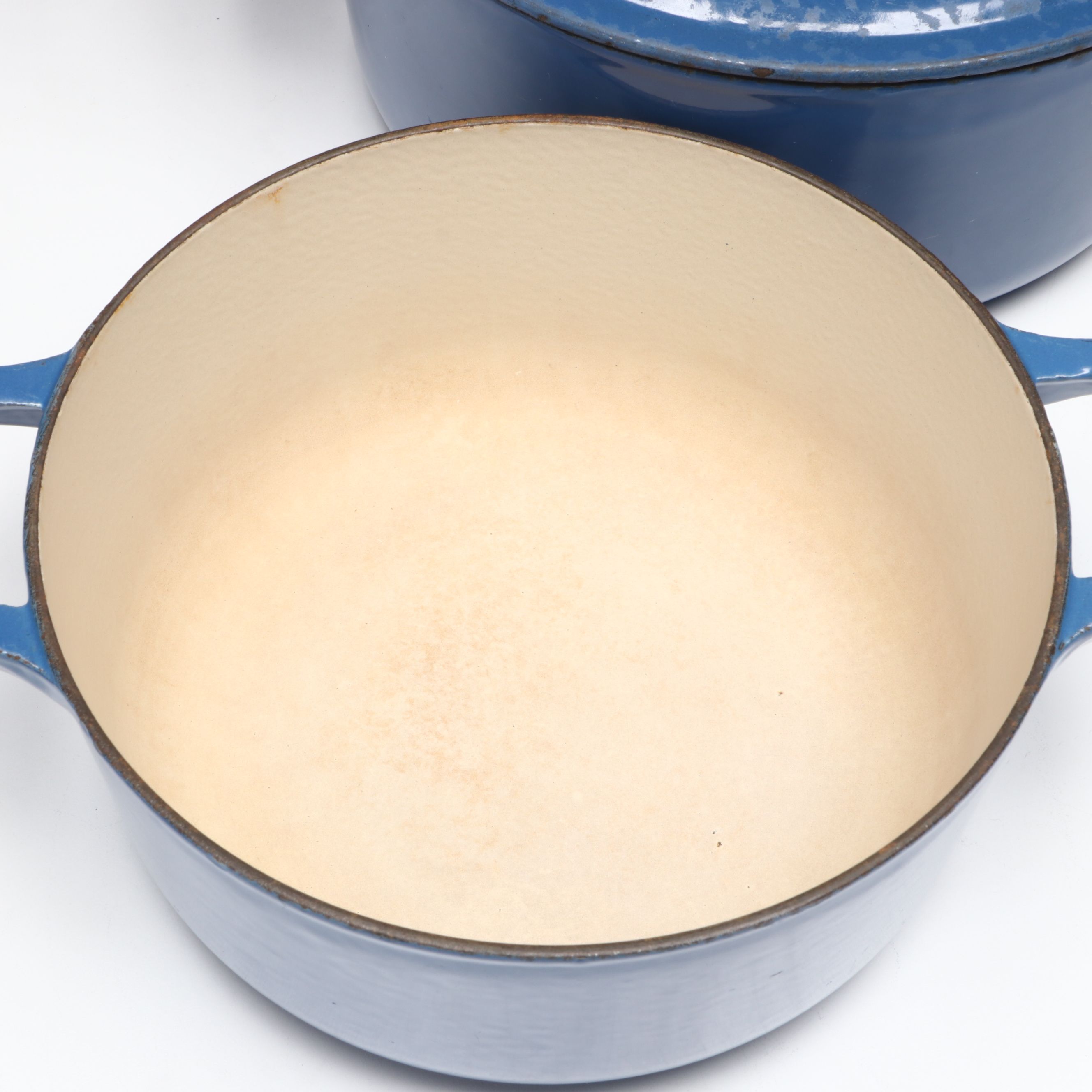 Le Creuset Blue Enamel Dutch Ovens