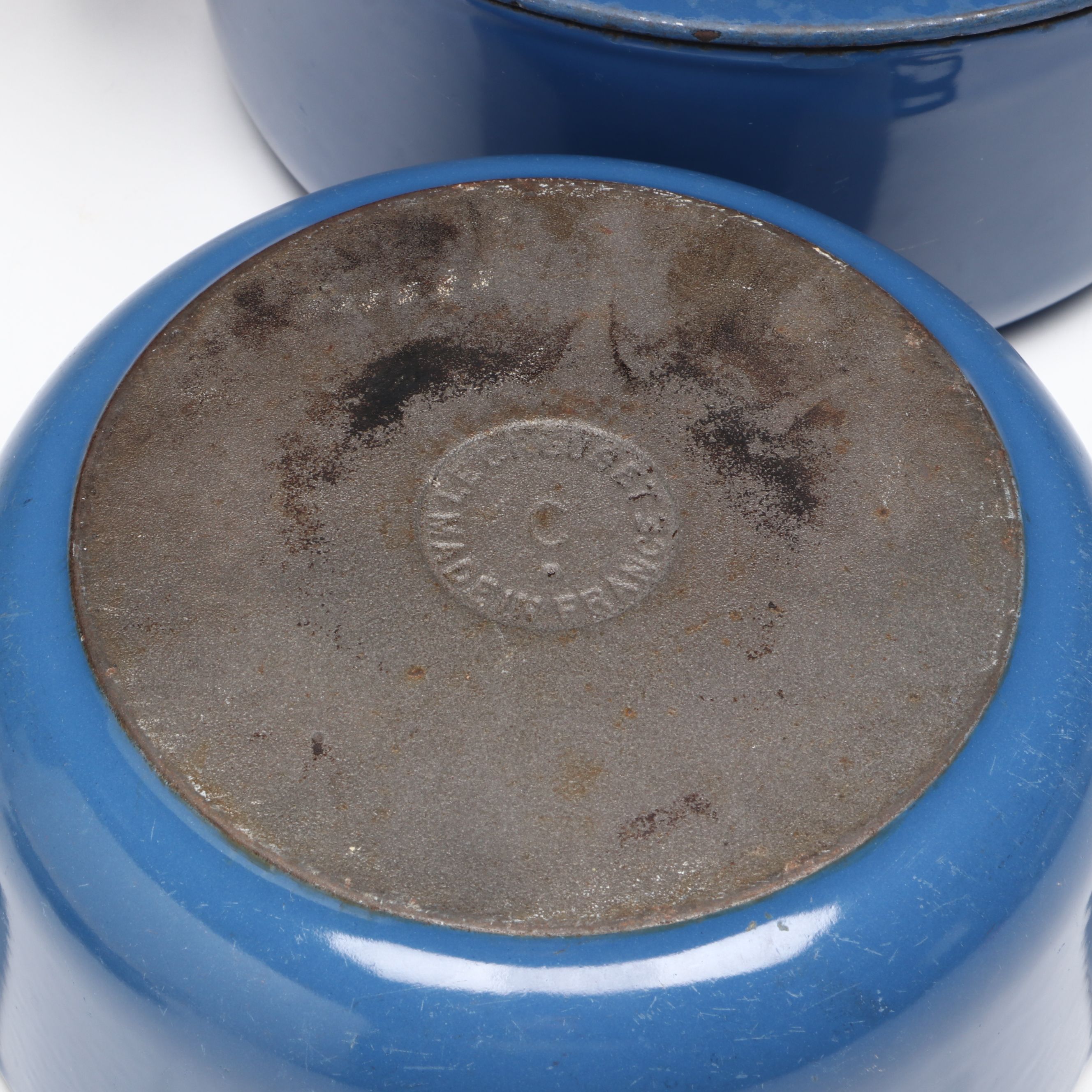 Le Creuset Blue Enamel Dutch Ovens