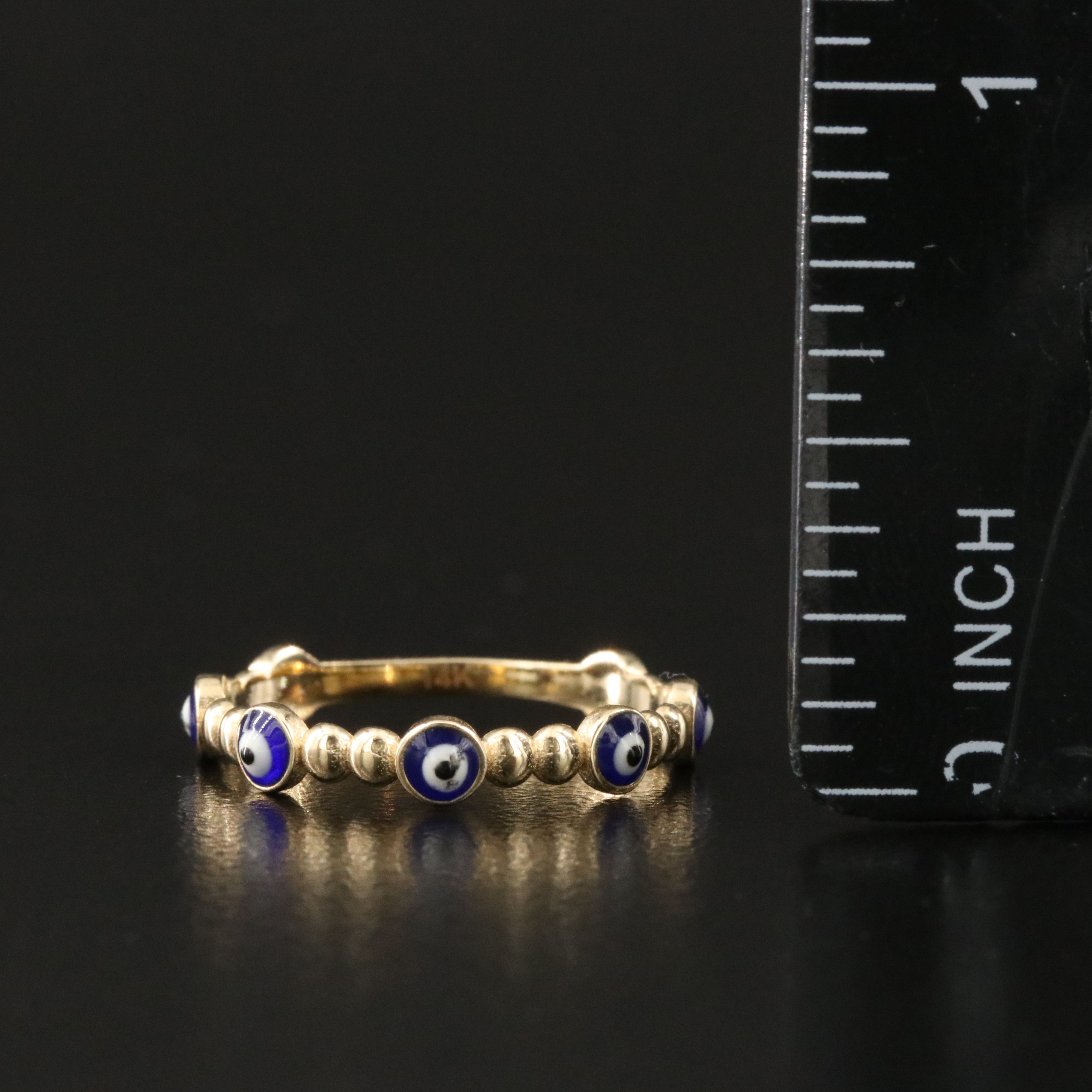 14K Evil Eye Ring