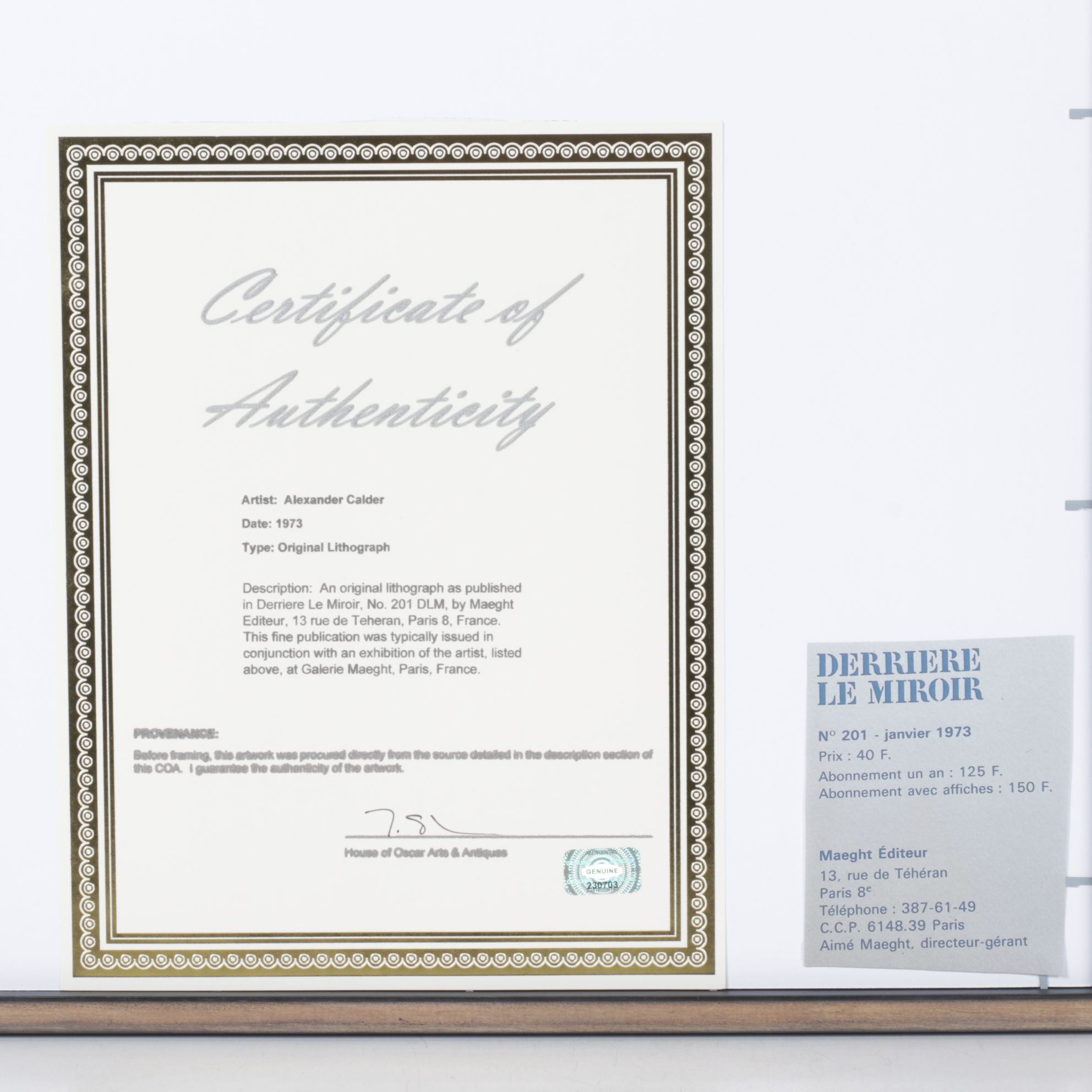 Alexander Calder Lithograph with Concentric Circles for "Derrière le Miroir"