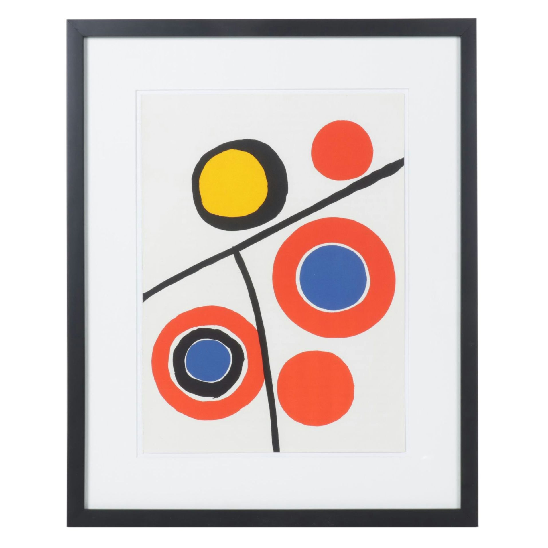 Alexander Calder Lithograph with Concentric Circles for "Derrière le Miroir"