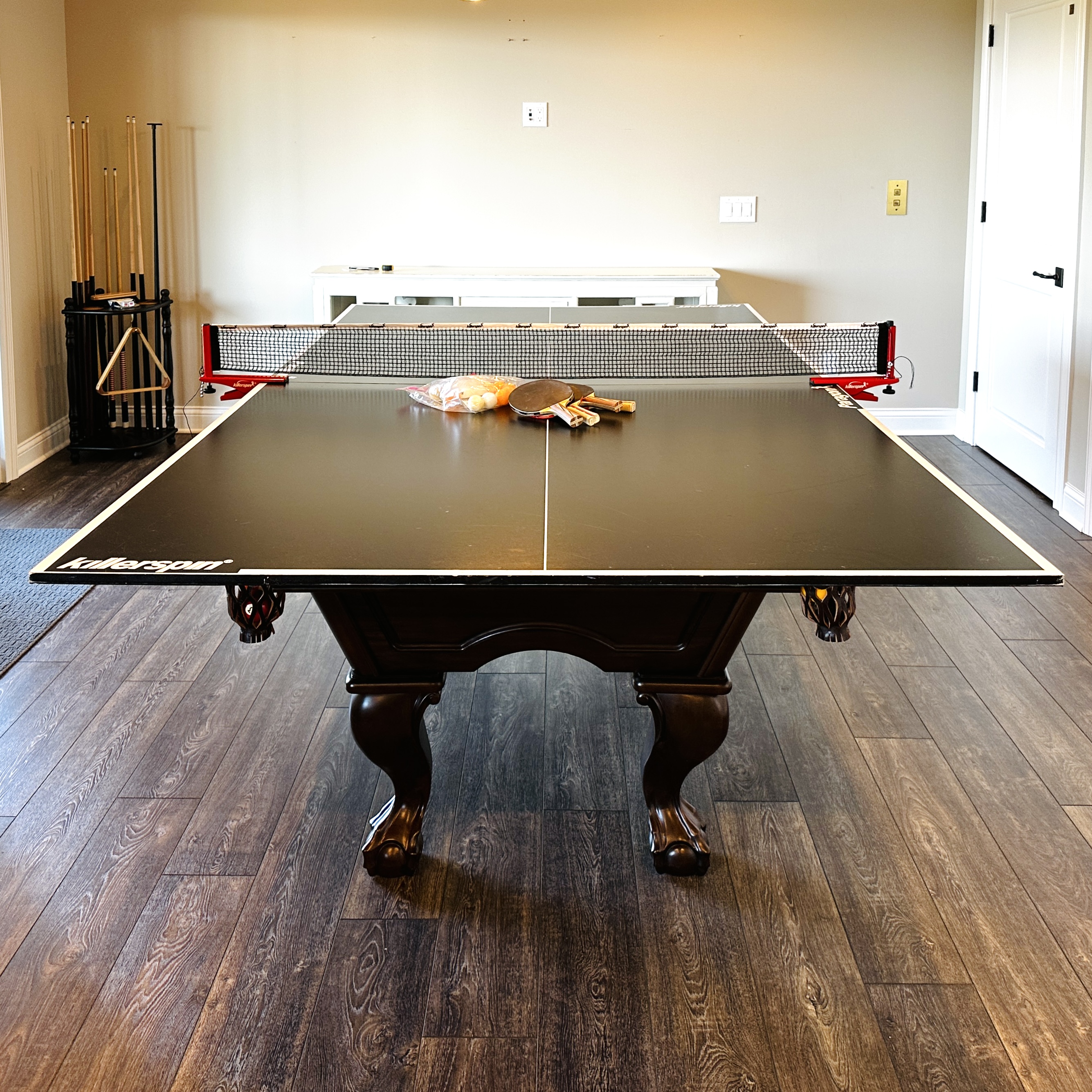 Brunswick Billiards Pool Table, Killerspin Ping-Pong Table Top and Accessories