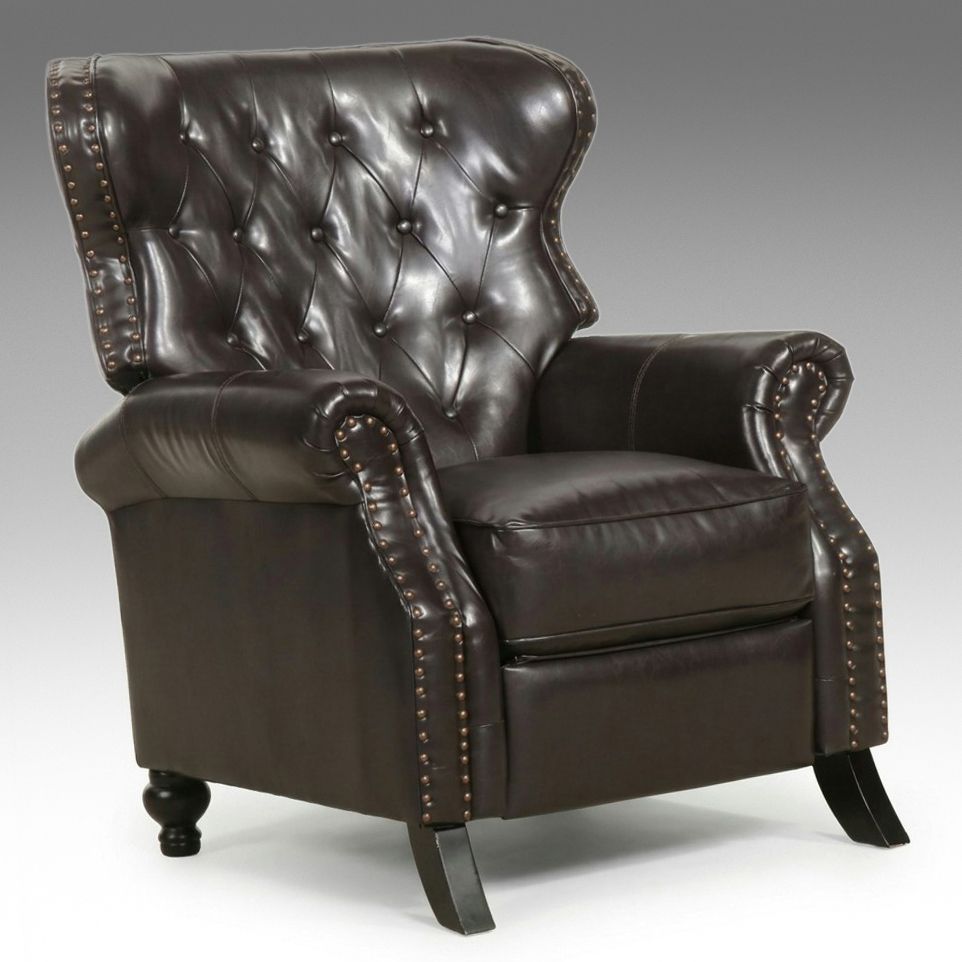 Noble House Faux Leather Upholstered Recliner, 2021