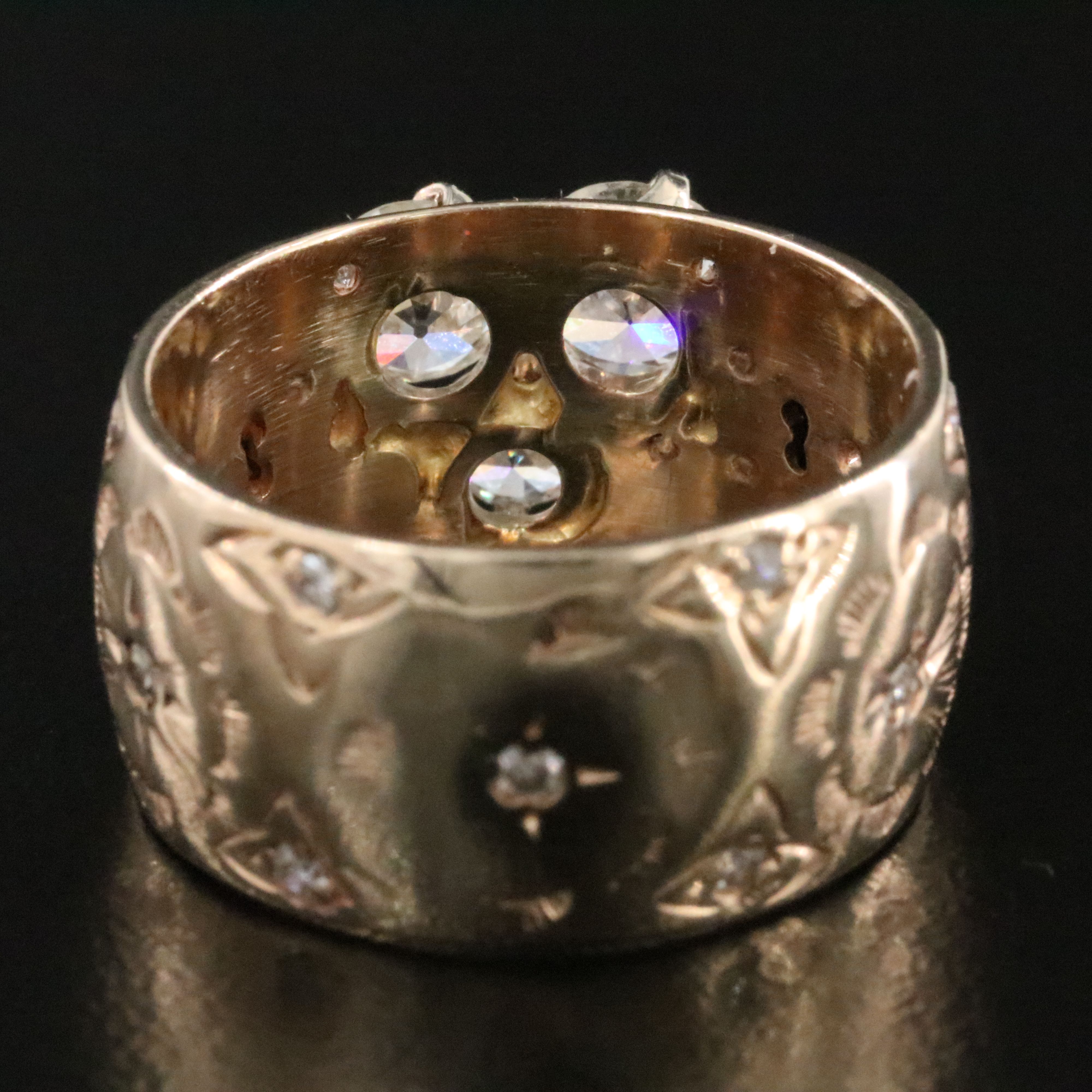 14K 1.36 CTW Diamond Floral Band