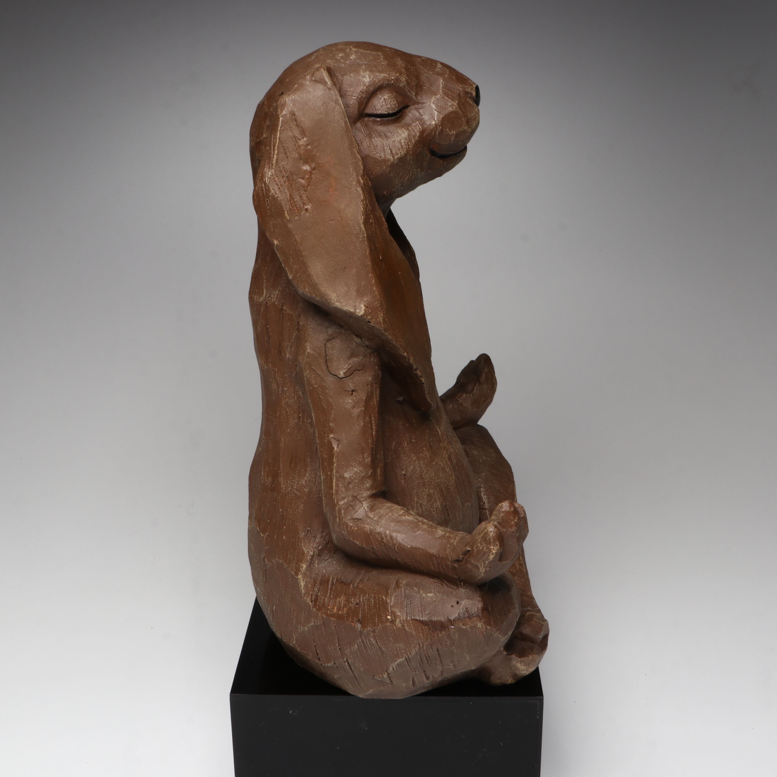 Meditating Rabbit on Stand