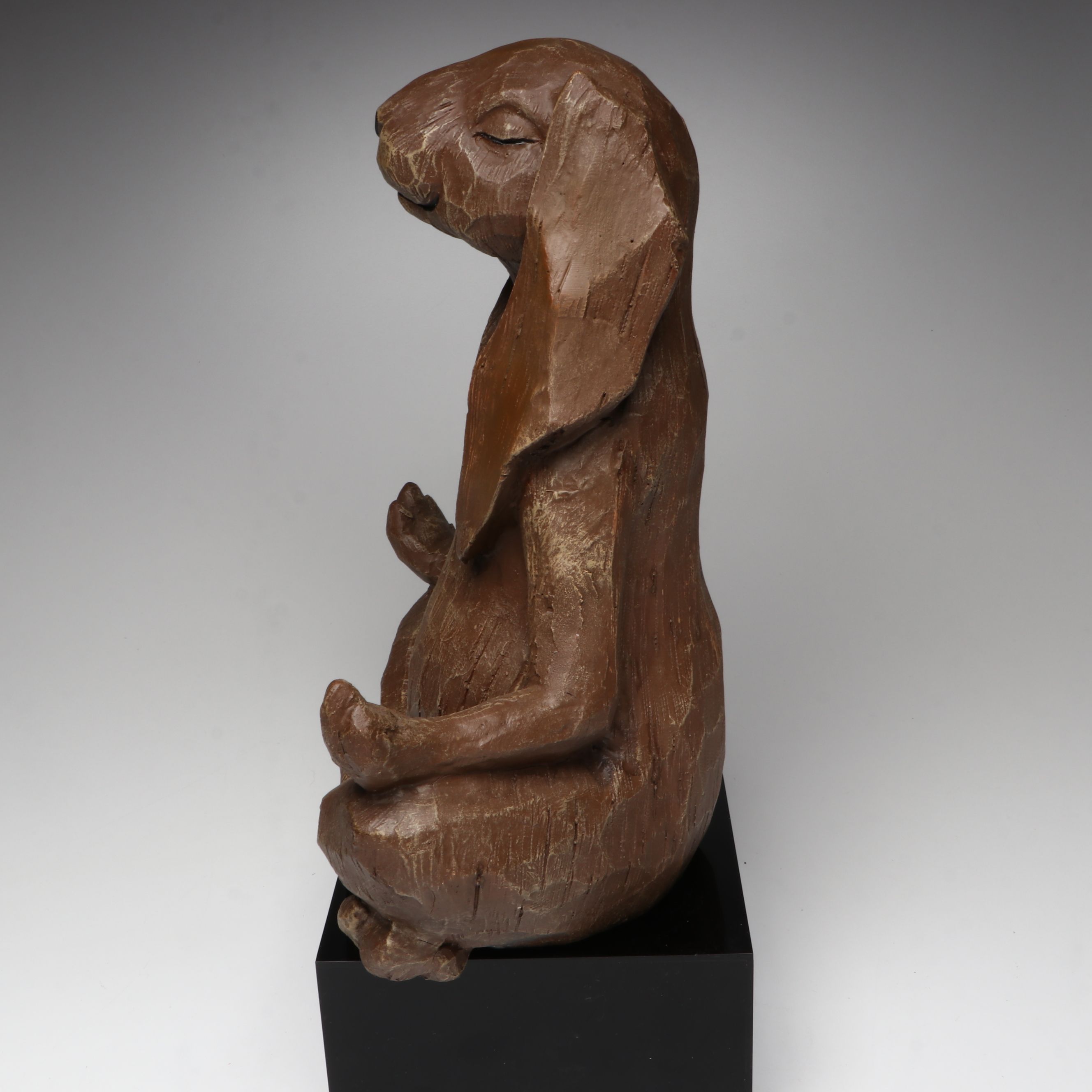 Meditating Rabbit on Stand