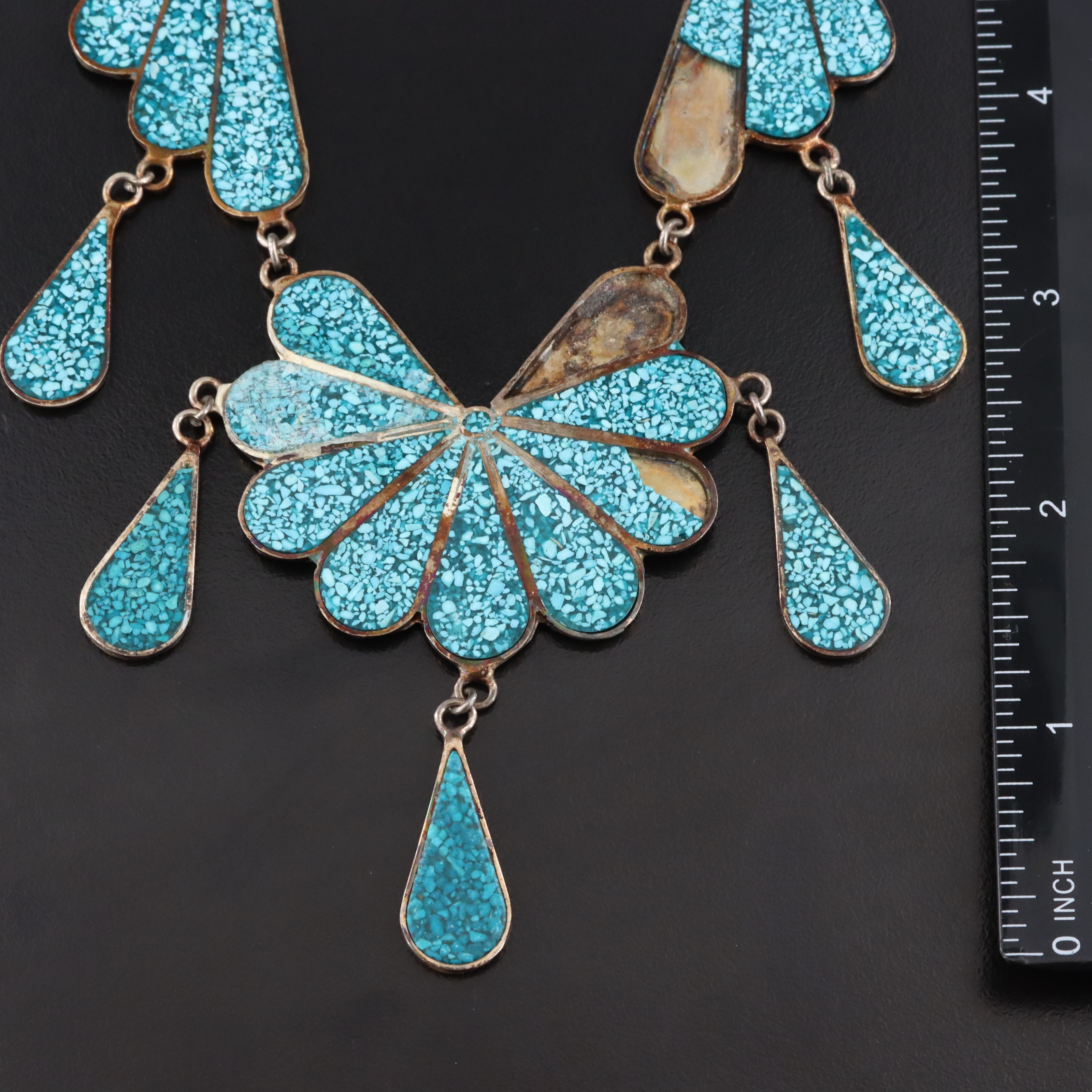 Mexican Chip Stone Inlay Necklace