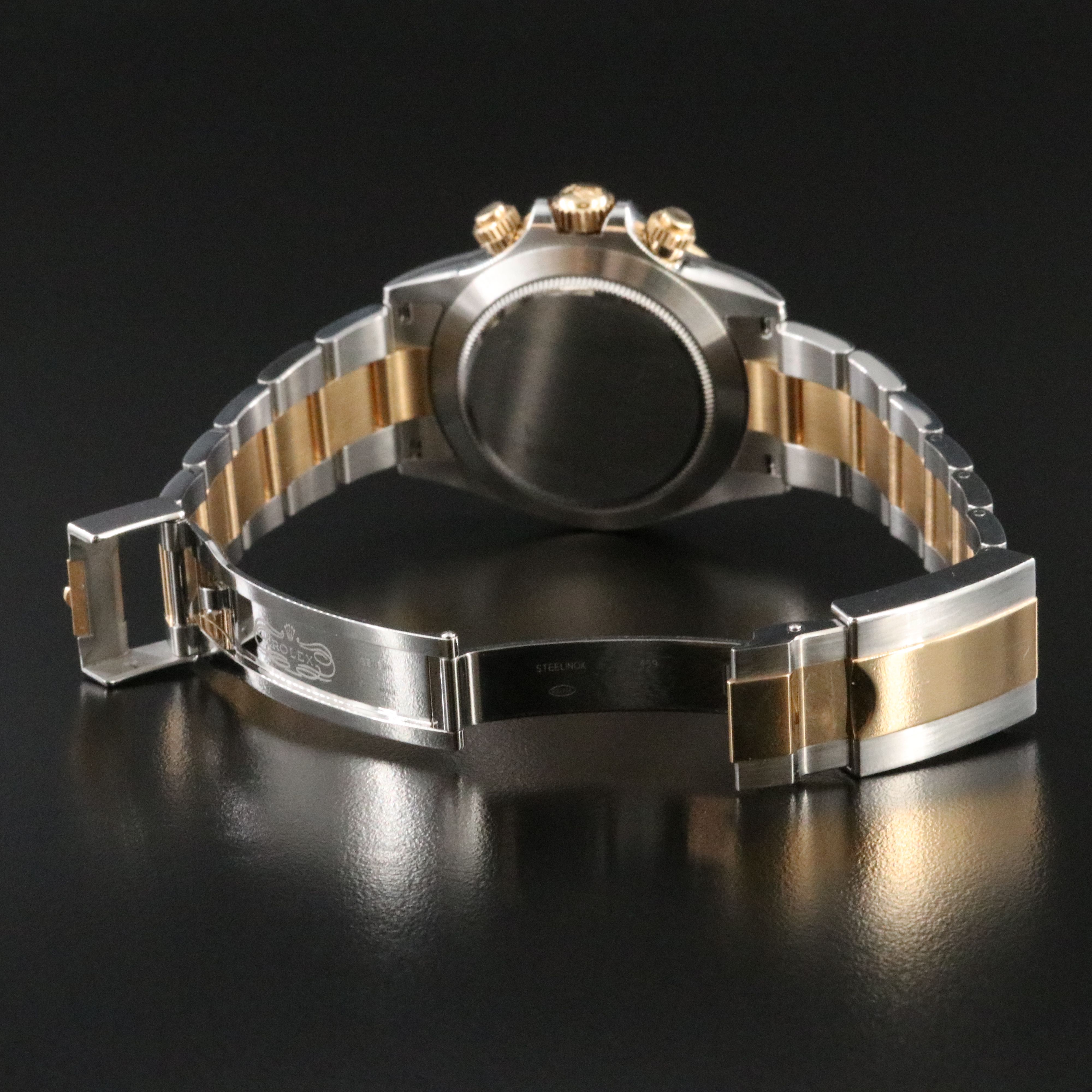 Rolex Cosmograph Daytona Two Tone Factory Diamond Black Dial Watch